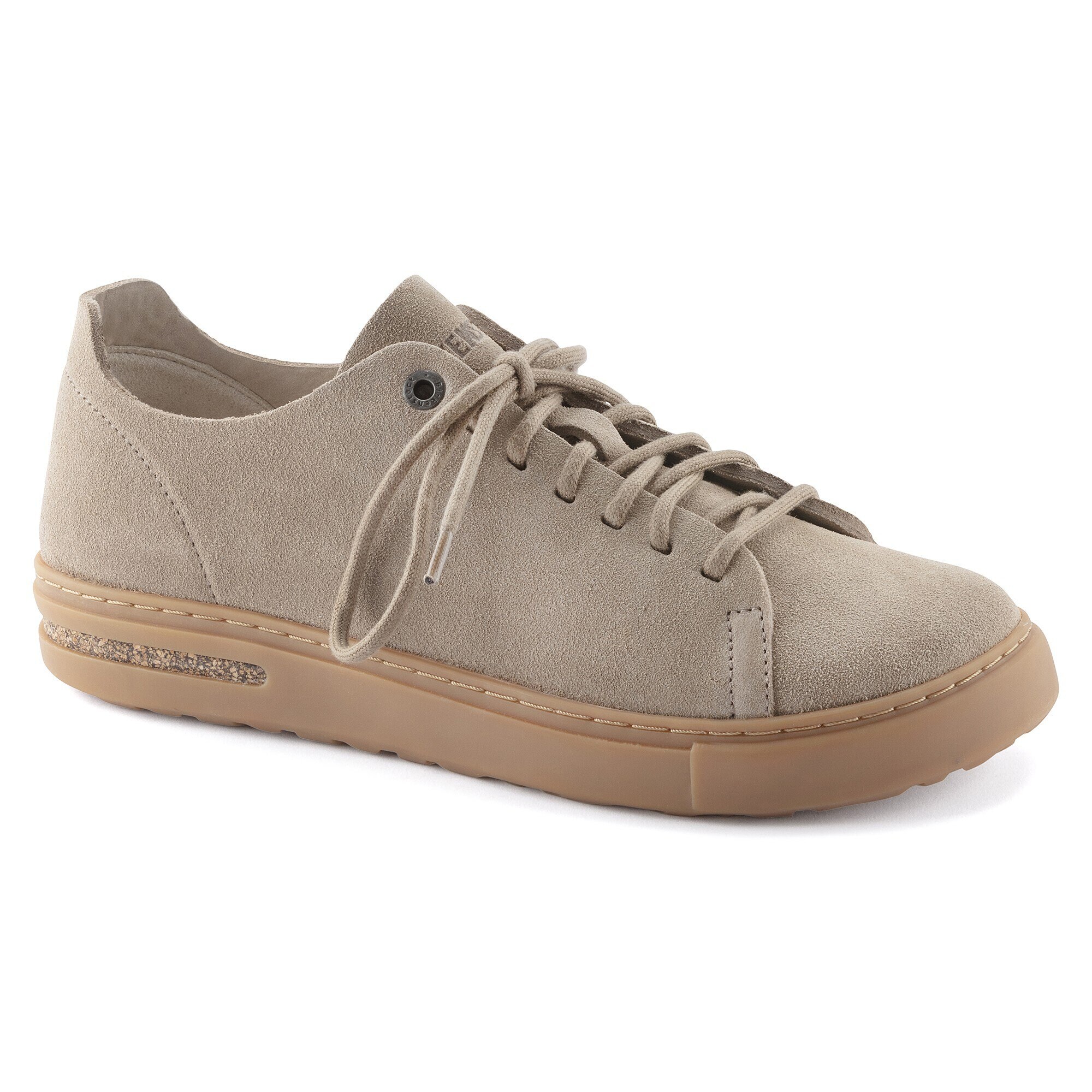 Low top ripple outlet nubuck perforated taupe