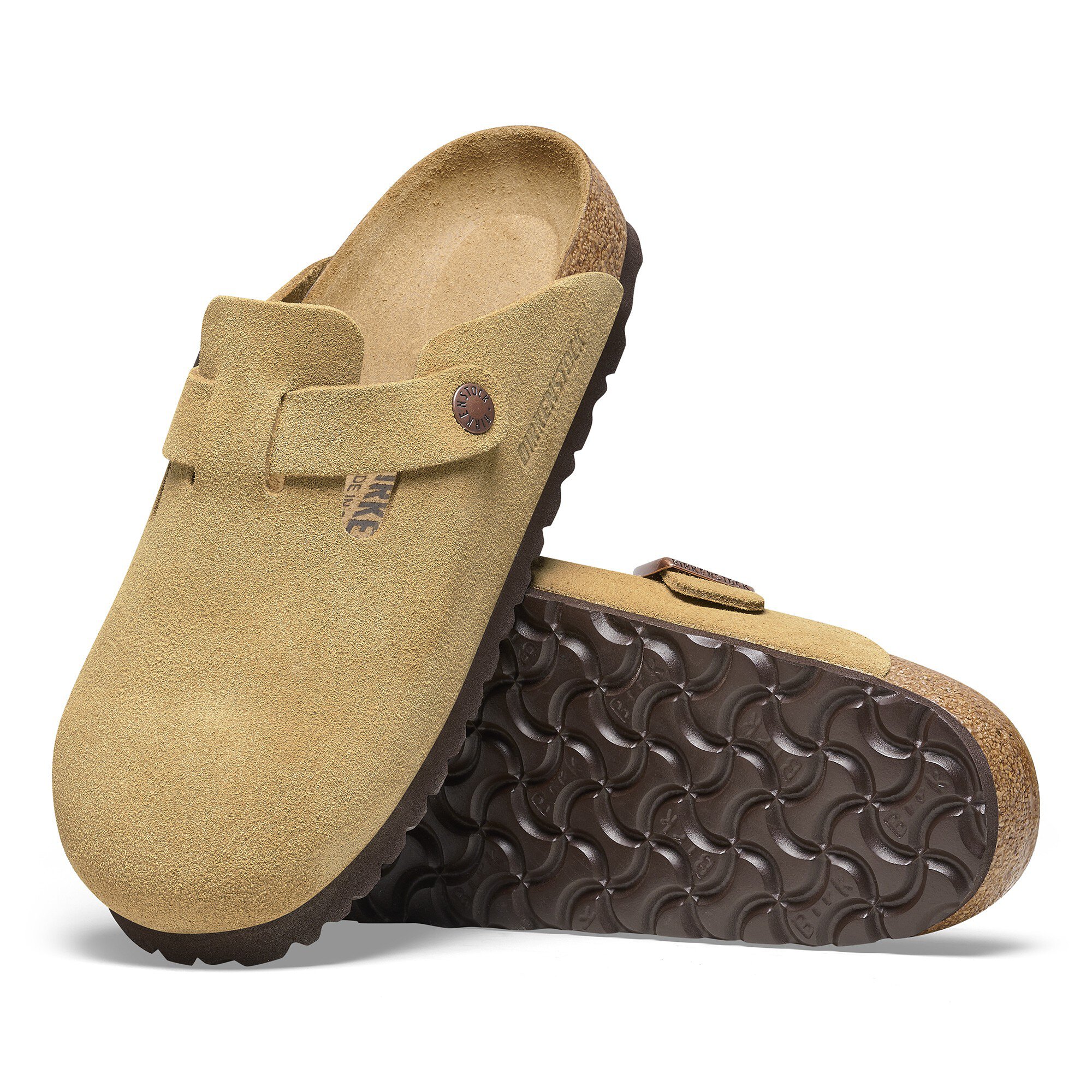 Boston Suede Leather Latte Cream | BIRKENSTOCK