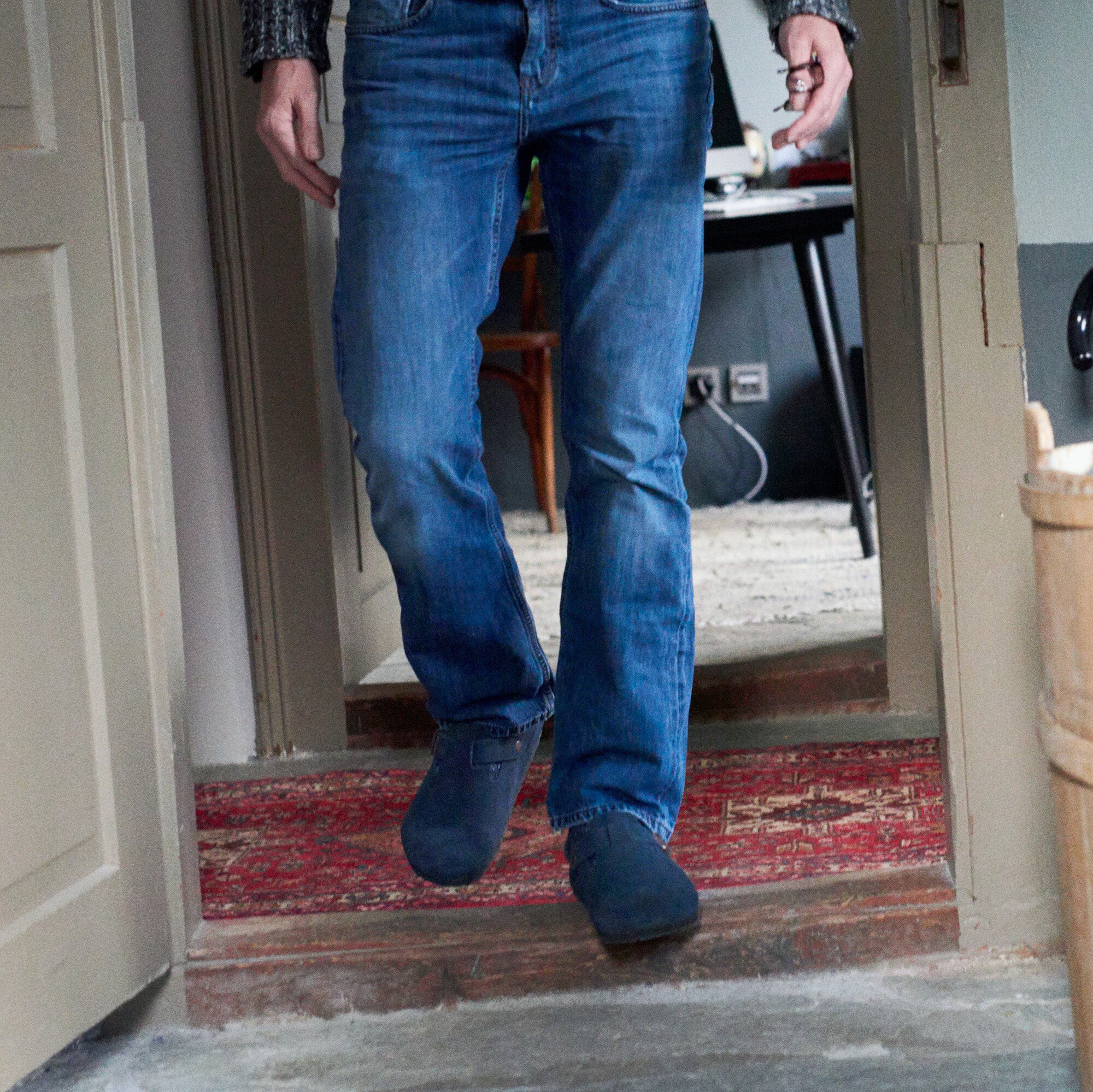 birkenstock boston navy suede