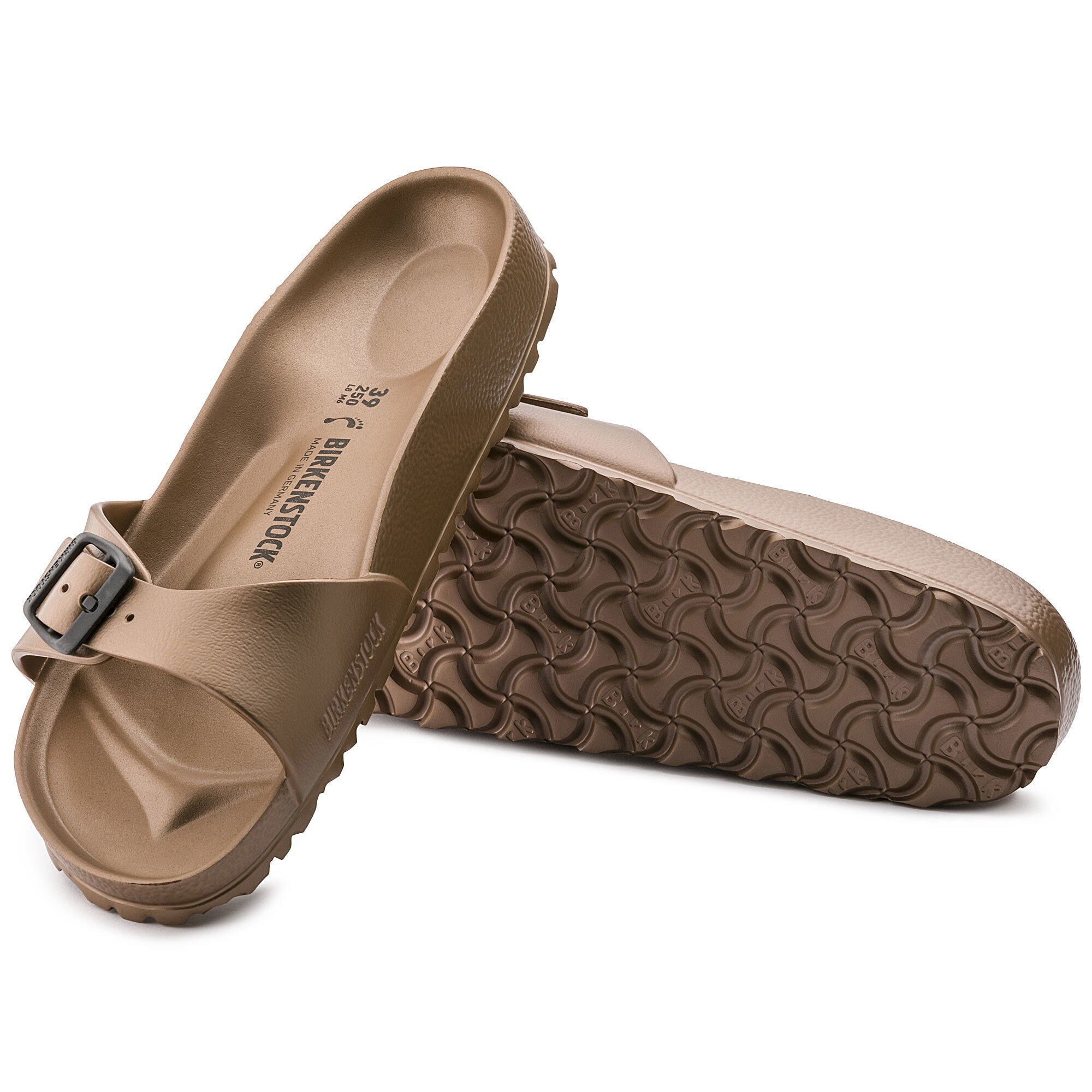 birkenstock madrid eva metallic copper