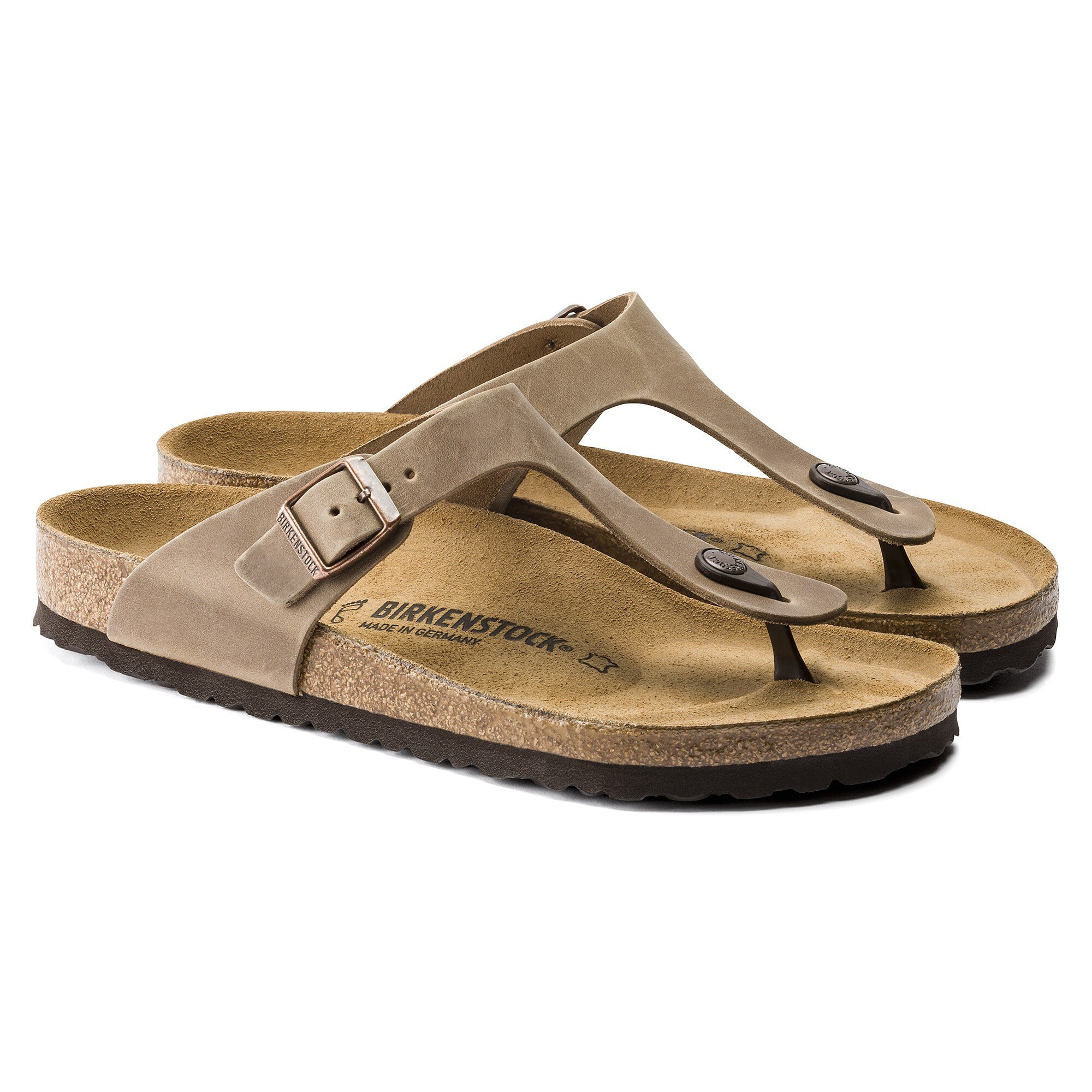 Gizeh Natural Leather Oiled Tabacco Brown BIRKENSTOCK