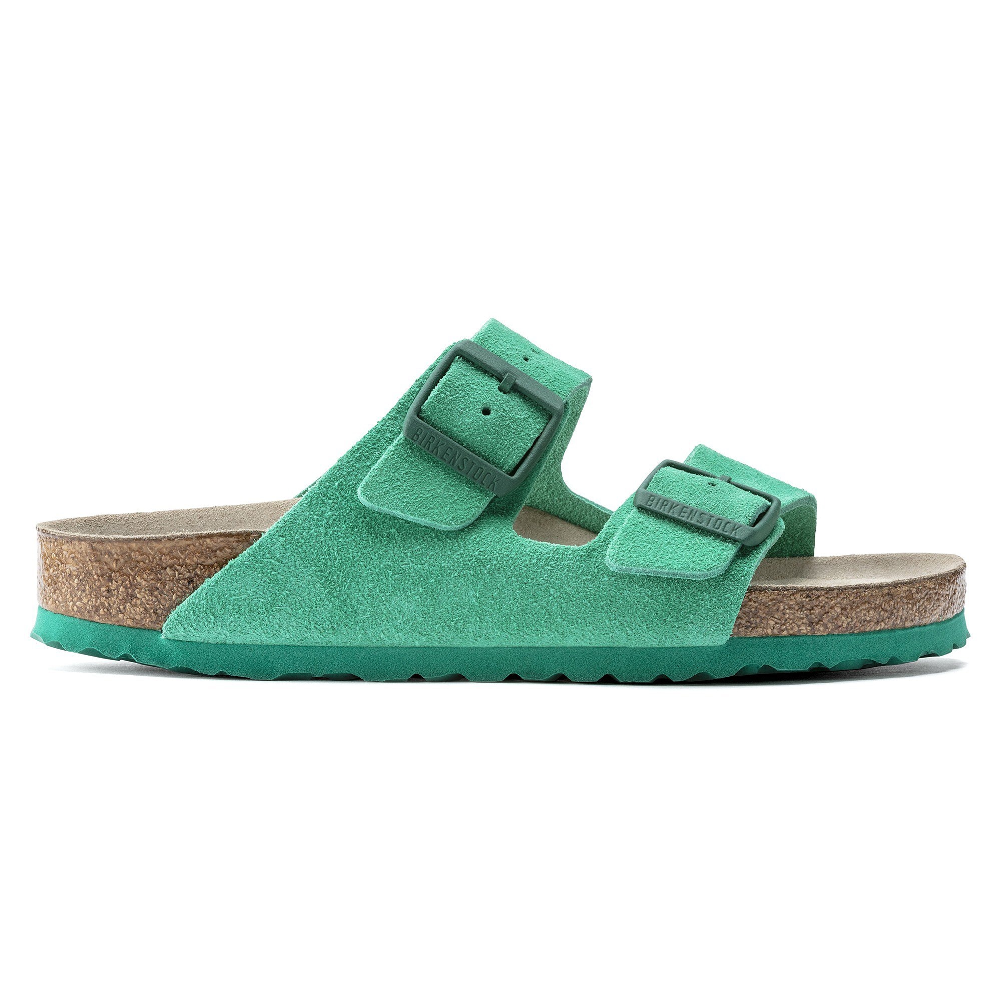 Arizona Soft Suede Leather Bold Green BIRKENSTOCK