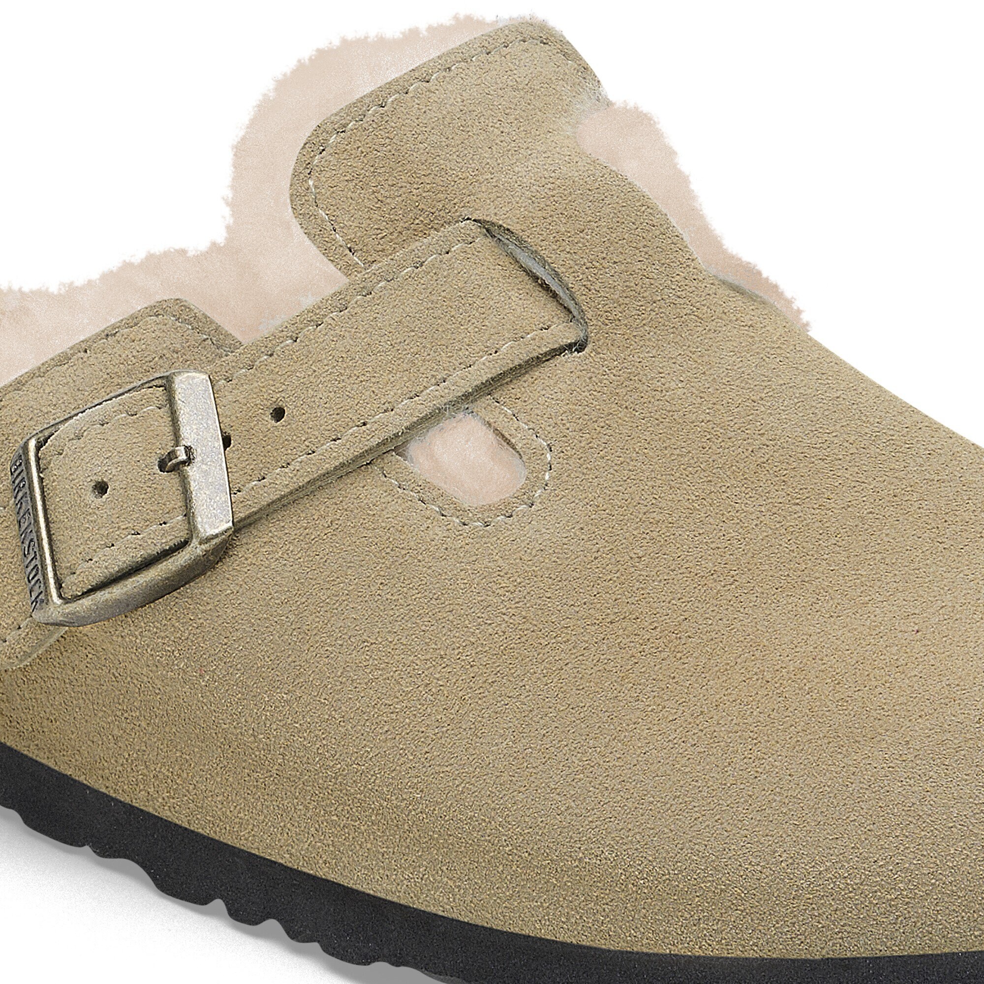 Boston Shearling Suede Leather Taupe | BIRKENSTOCK