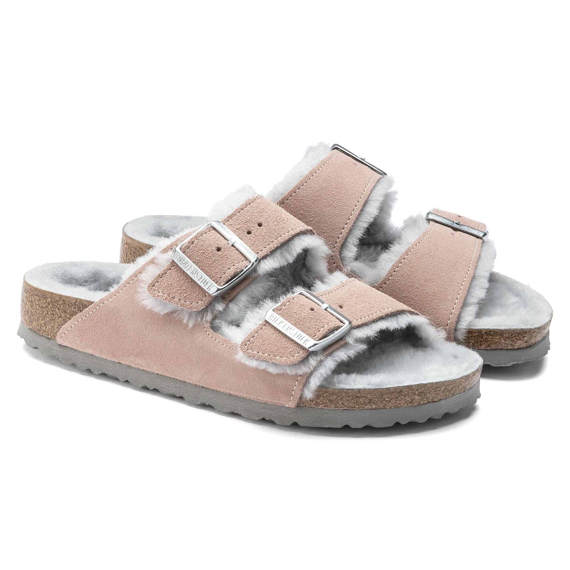 rose suede birkenstocks