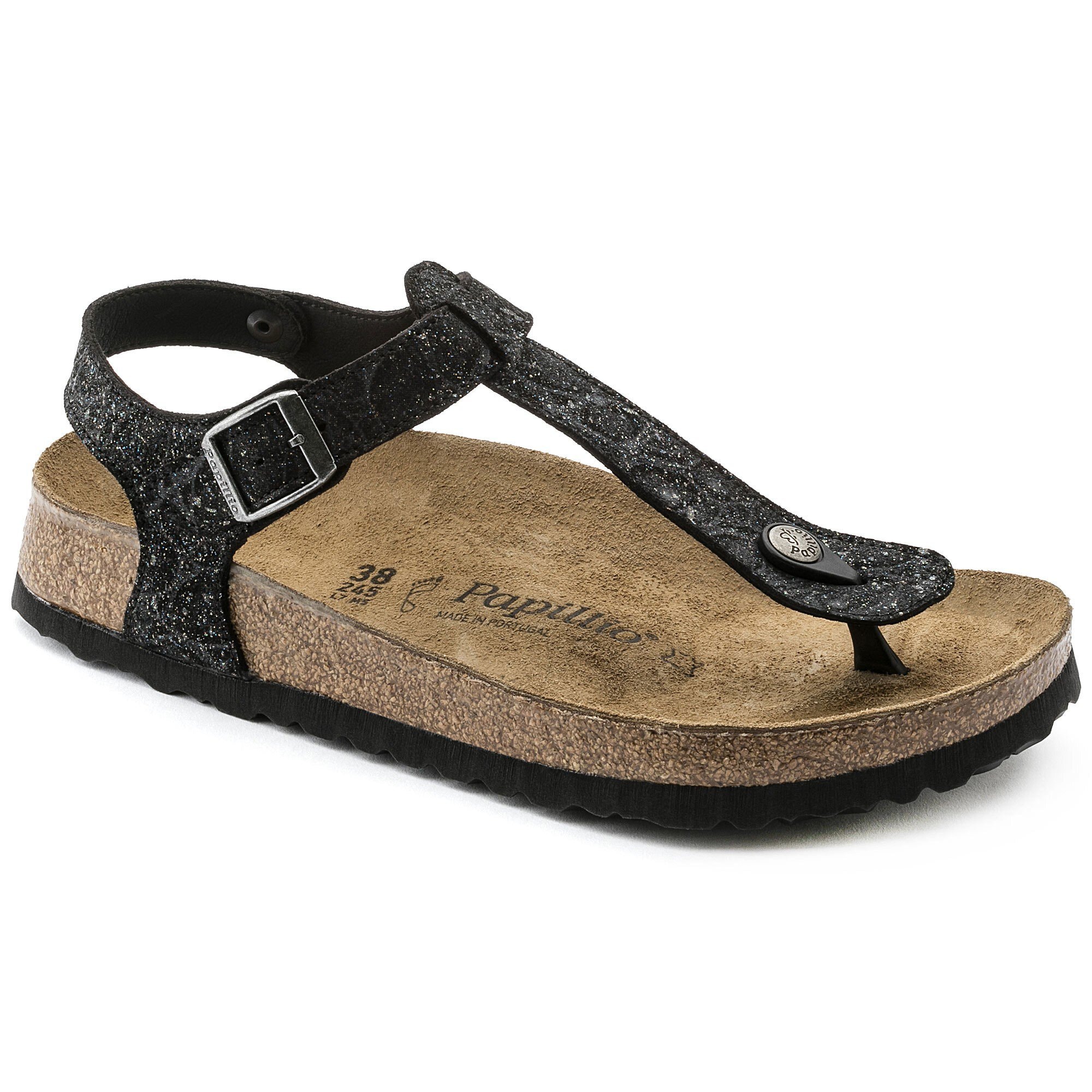 Verlenen Raar Monografie Kairo Embossed Natural Leather Black | BIRKENSTOCK