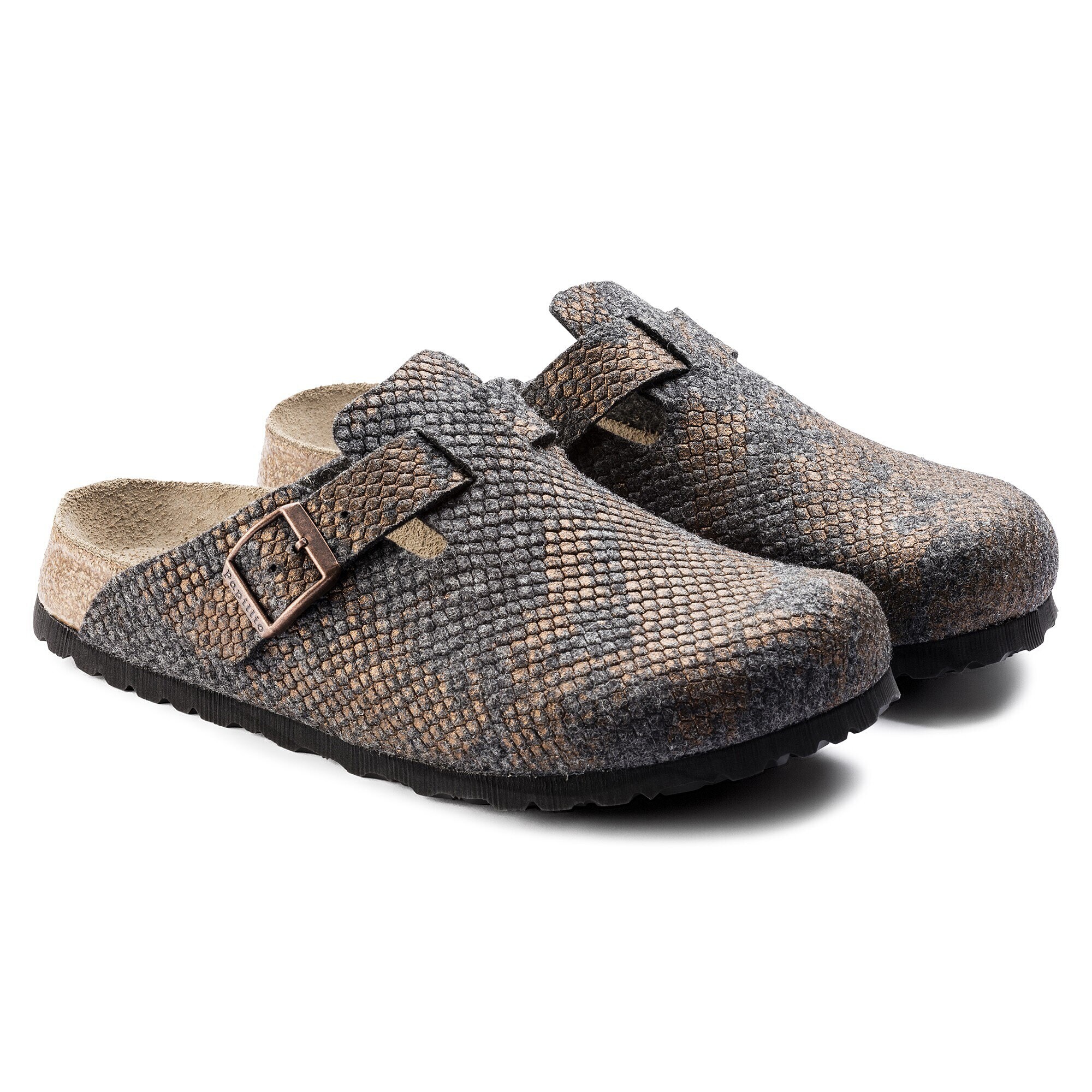 birkenstock boston wool felt anthracite