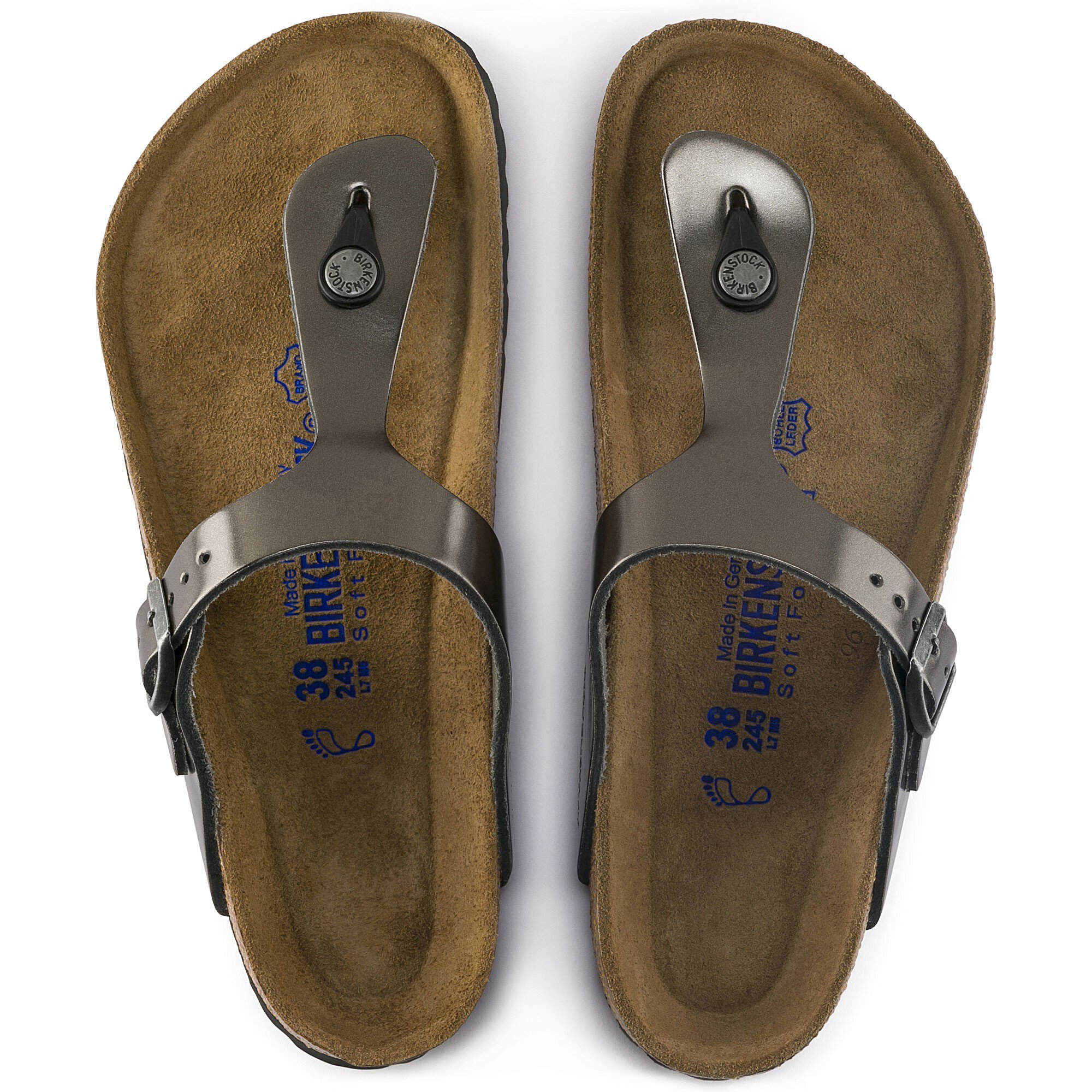 metallic anthracite birkenstock gizeh