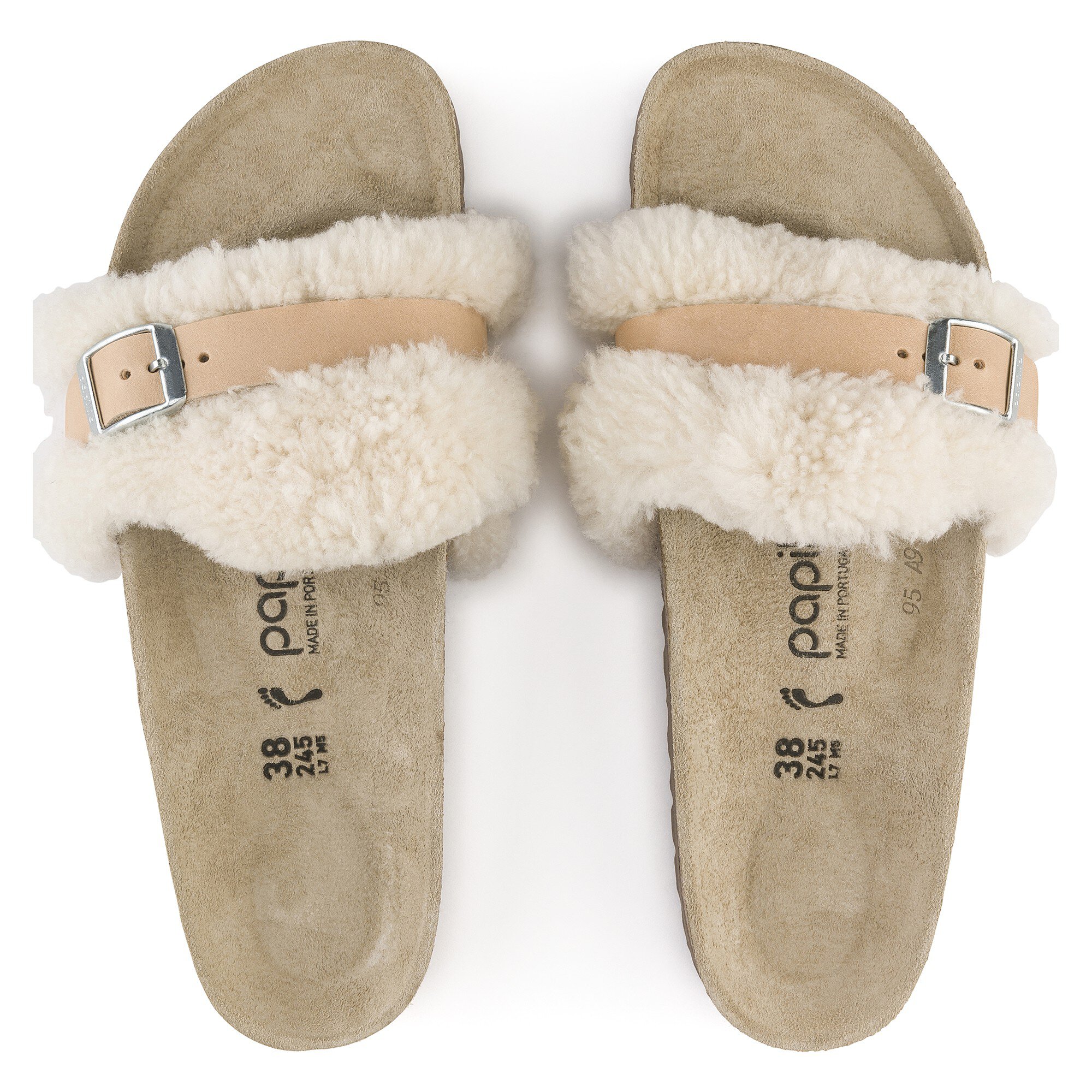 | BIRKENSTOCK Offwhite Cowhide Shearling Carmen