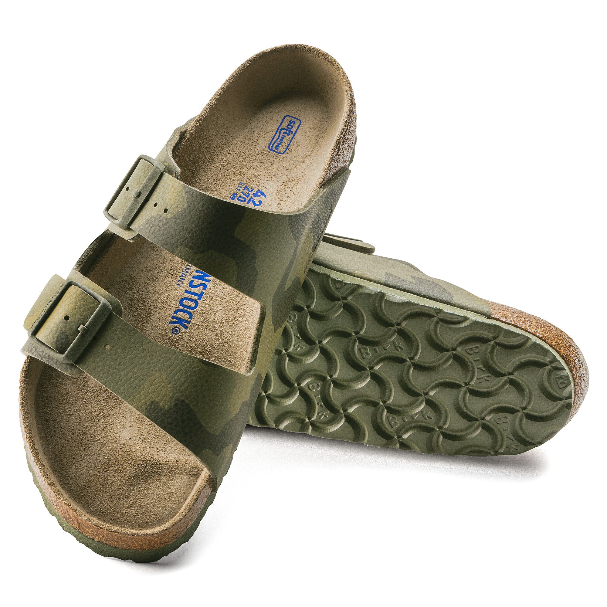 Arizona Soft Footbed Birko Flor Desert Soil Camo Green BIRKENSTOCK