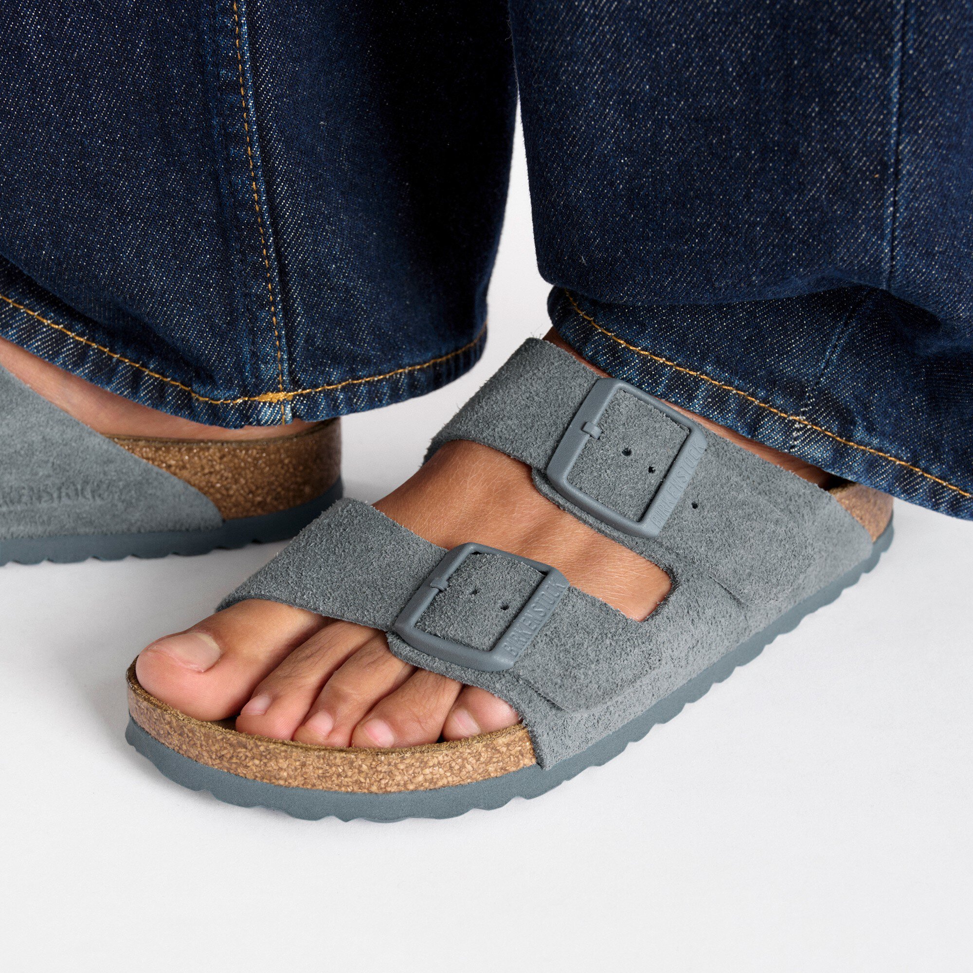 BIRKENSTOCK Arizona BS ベントグレー 42 Arizona Suede Leather Basalt Gray | BIRKENSTOCK