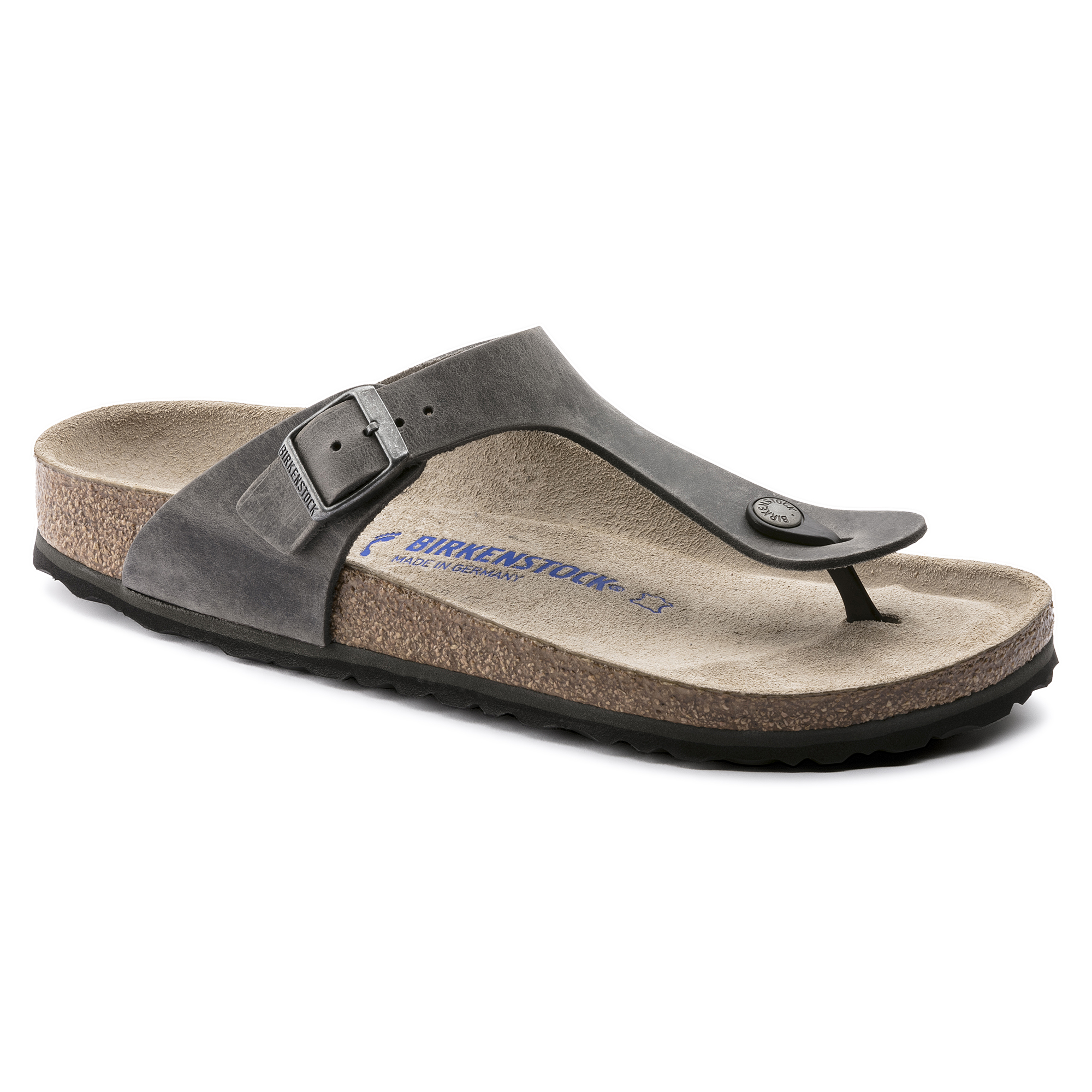 Gizeh Soft Footbed Oiled Iron | BIRKENSTOCK