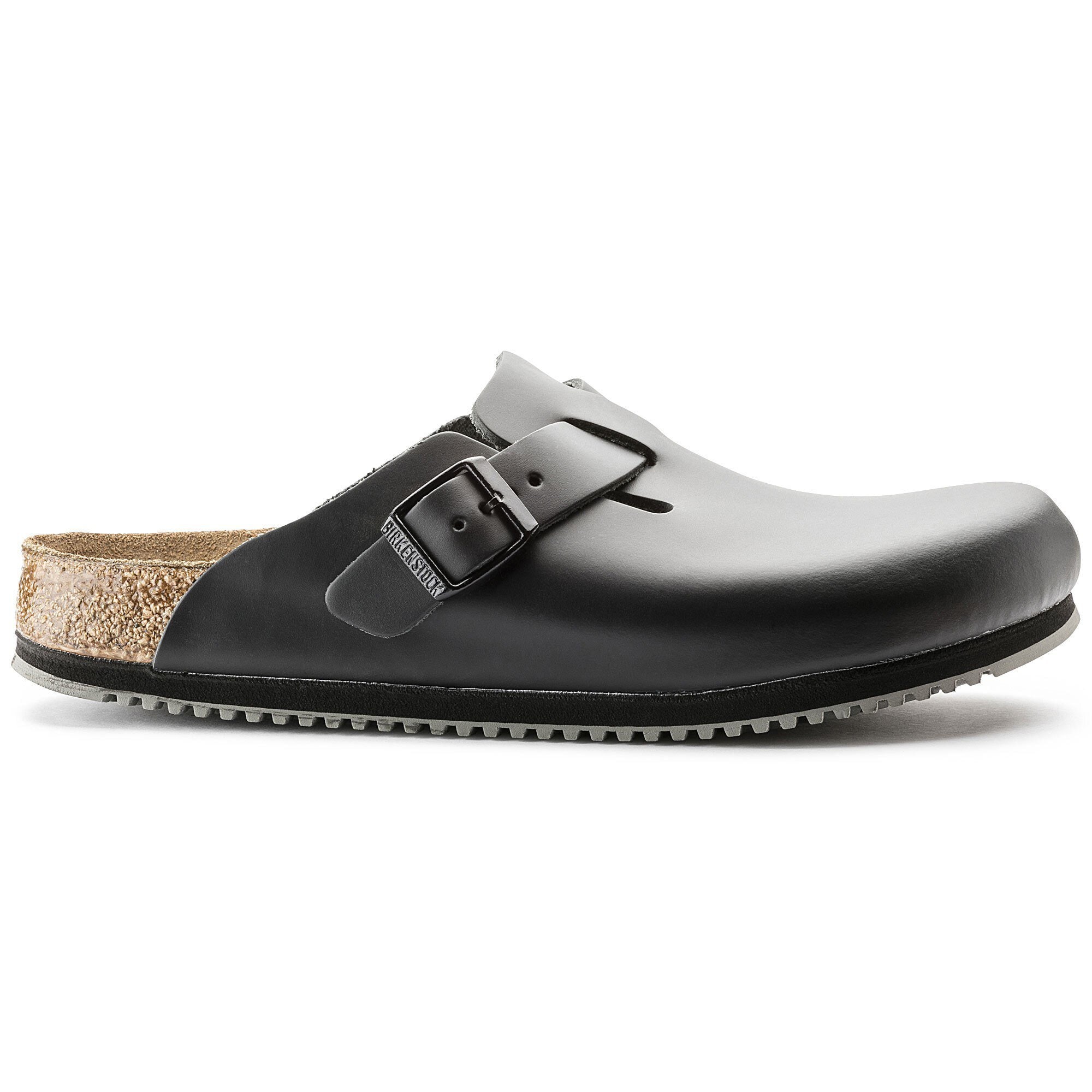 forene Trampe Diverse Boston Super Grip Leather Black | BIRKENSTOCK