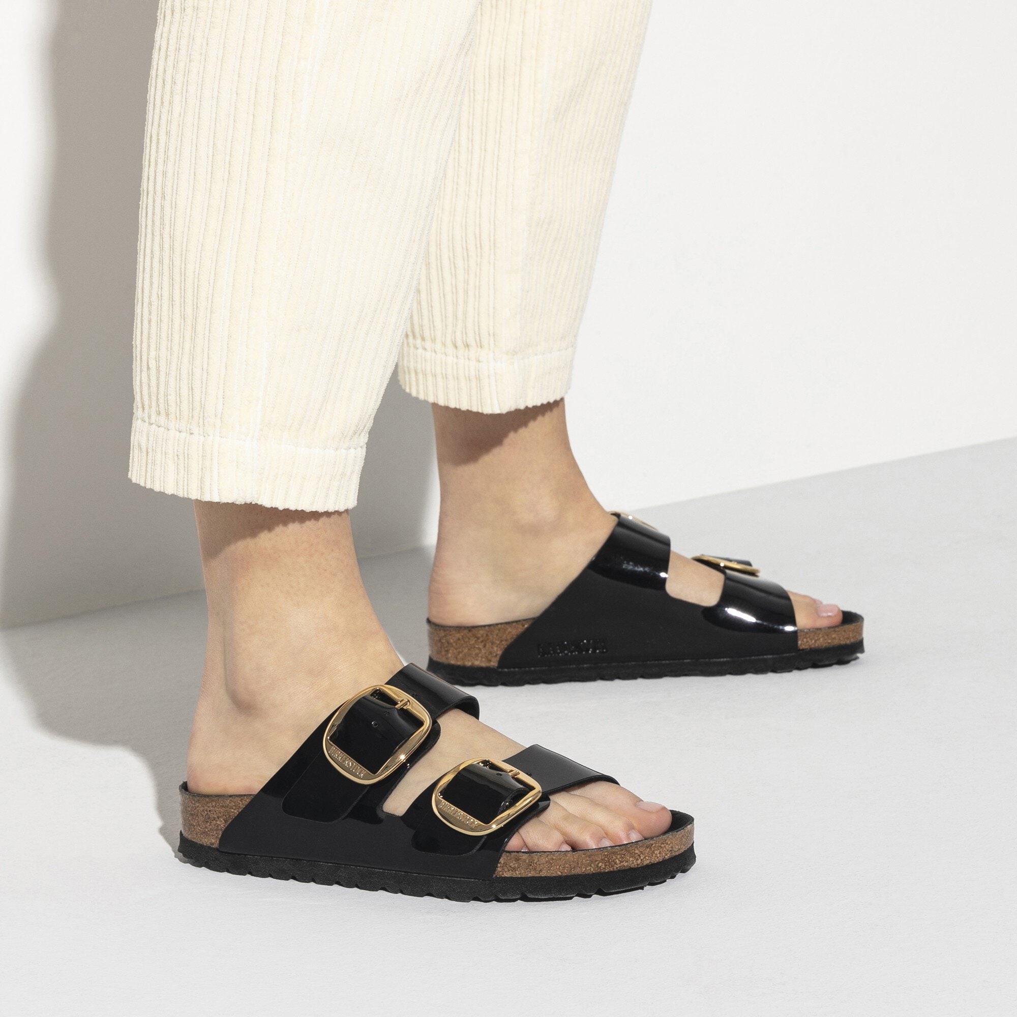 birkenstock big buckle black patent