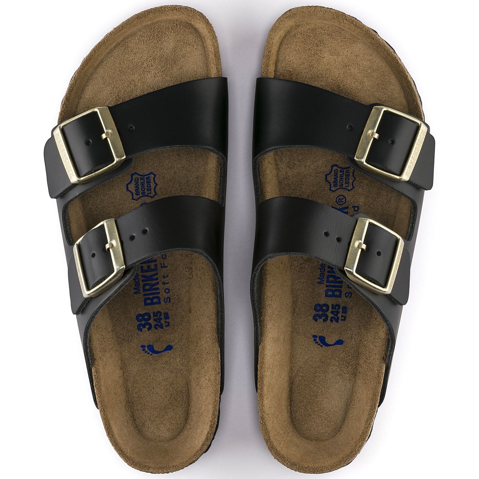 birkenstock arizona natural leather black
