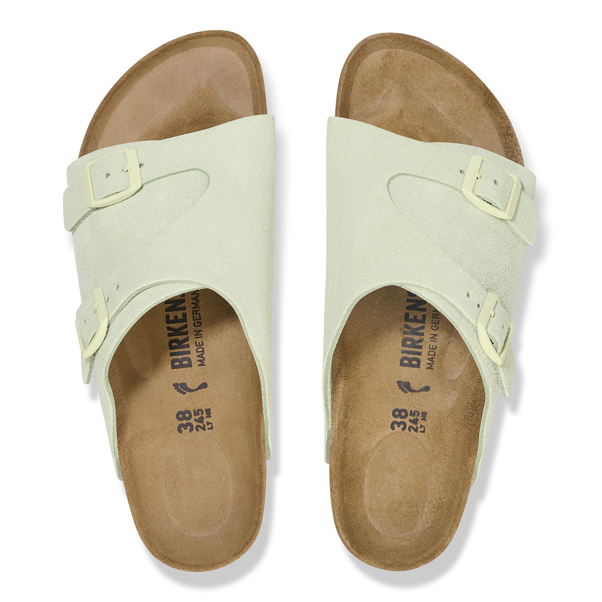 Zürich Suede Leather Faded Lime | BIRKENSTOCK