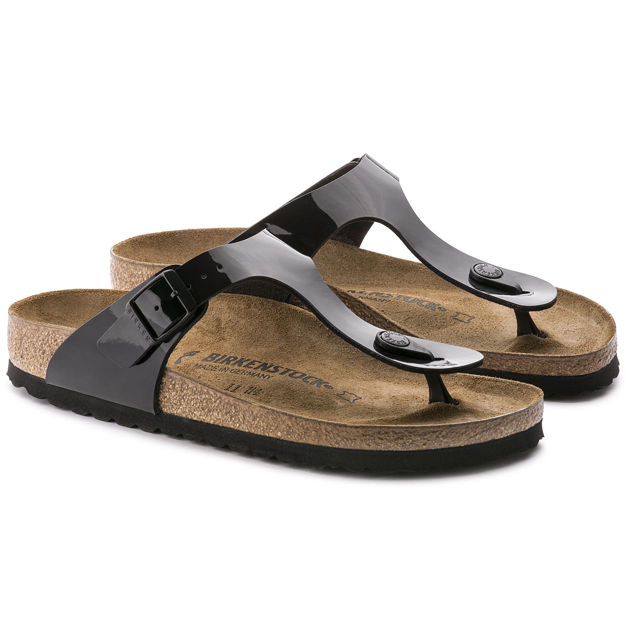 Birkenstock Men's Gizeh Patent Black Birko Flor