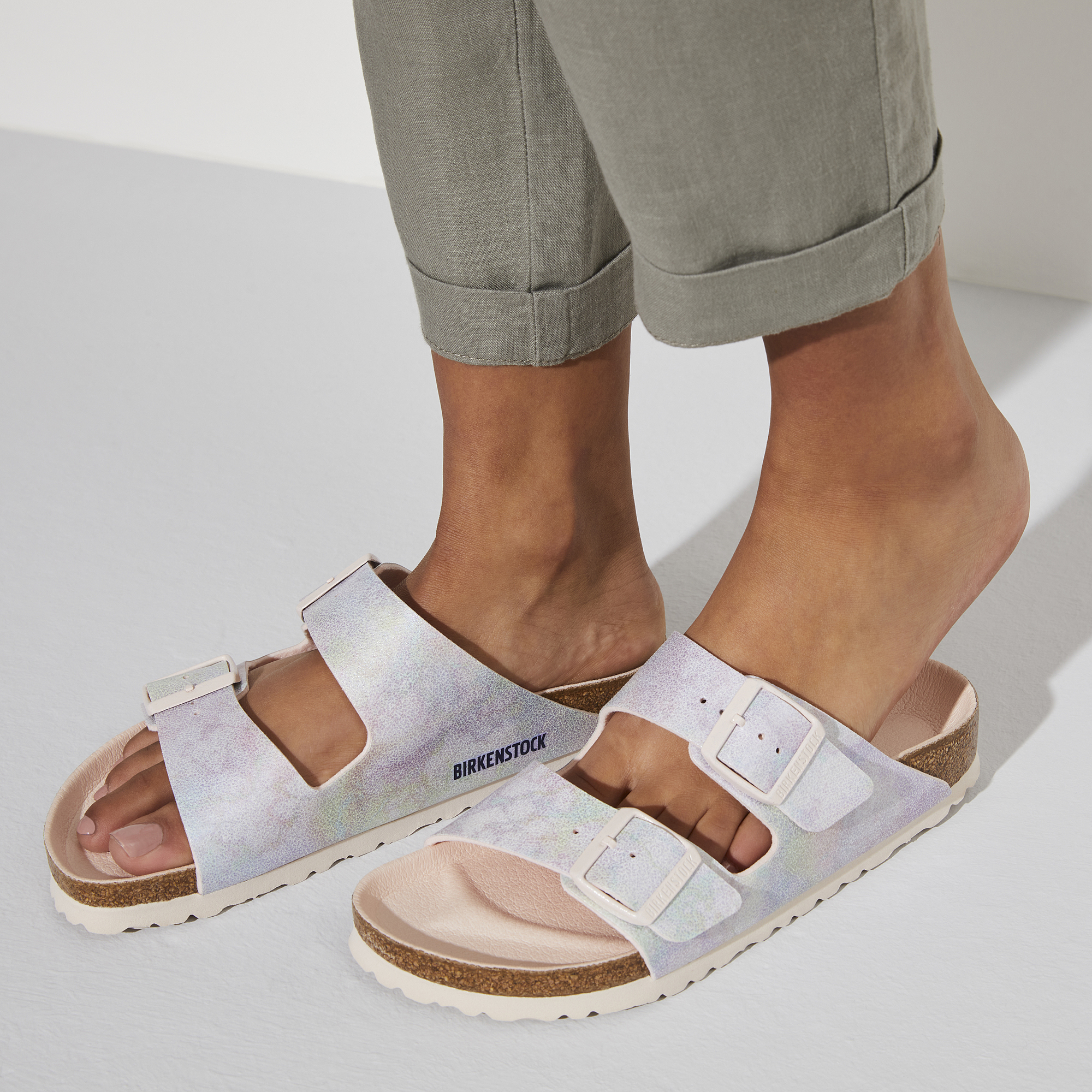  Birkenstock ARIZONA SHIMMERING Sandals Light Rose | Slides