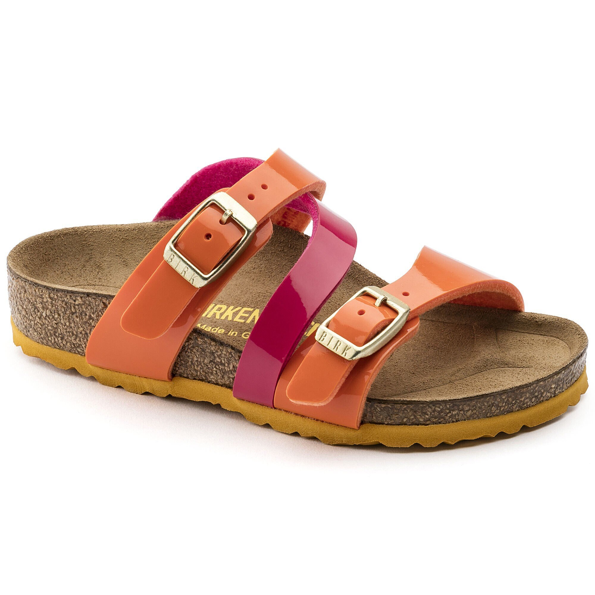 birkenstock tropical orange pink