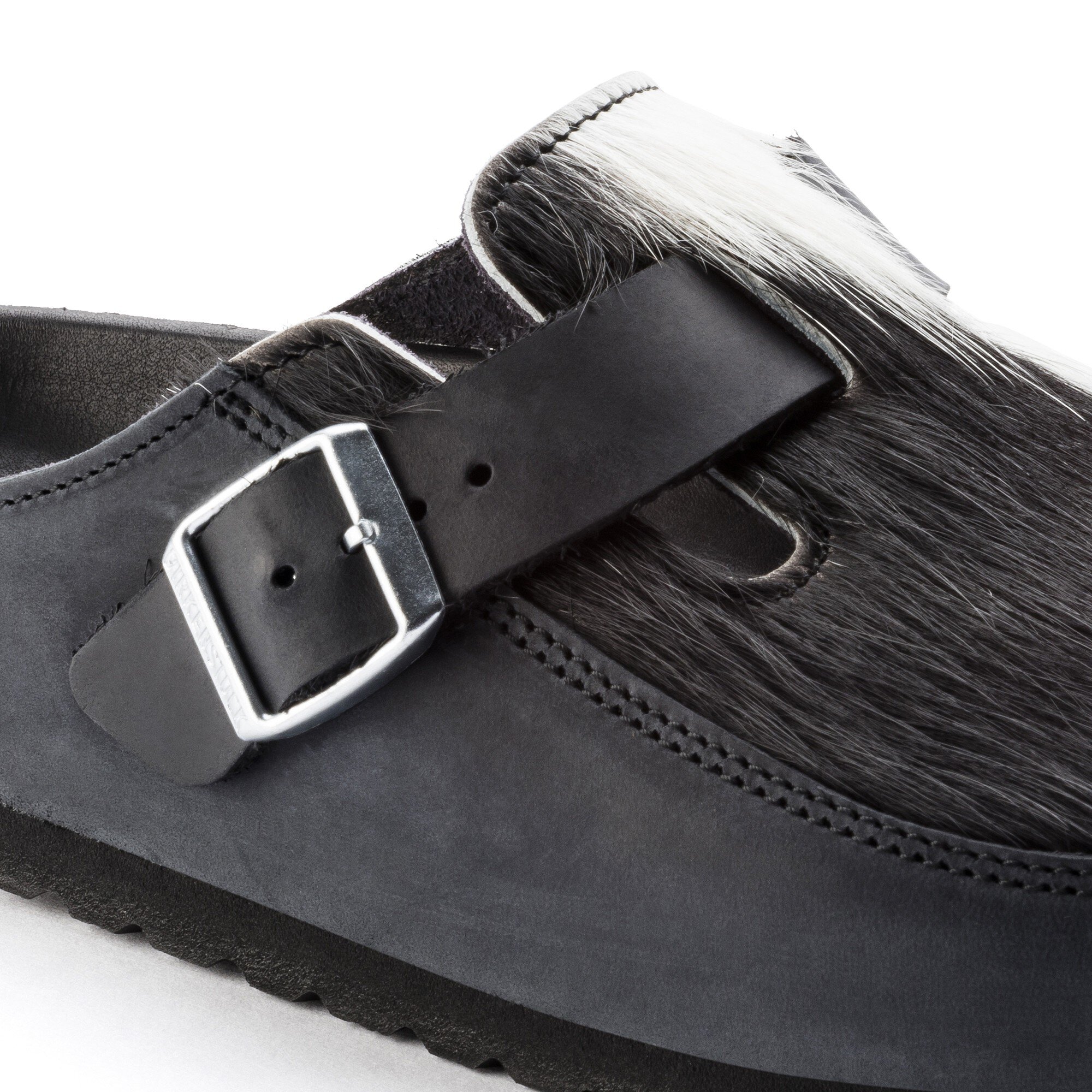 birkenstock boston fur black