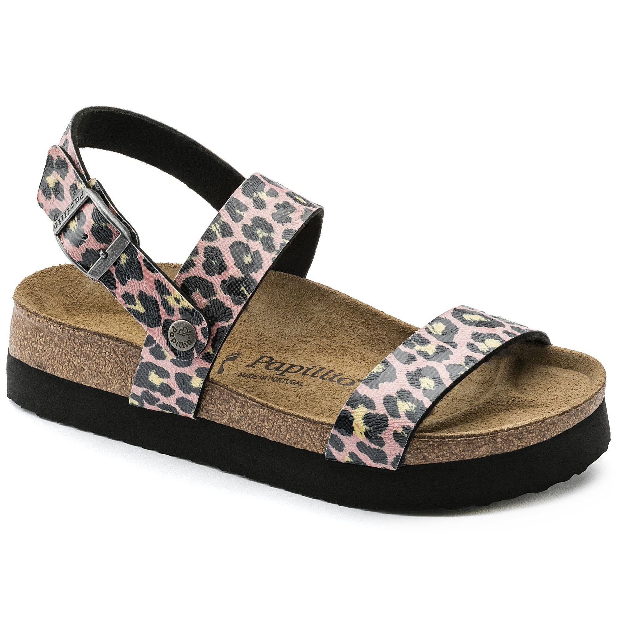 Papillio by birkenstock leopard slingback flat sandals outlet