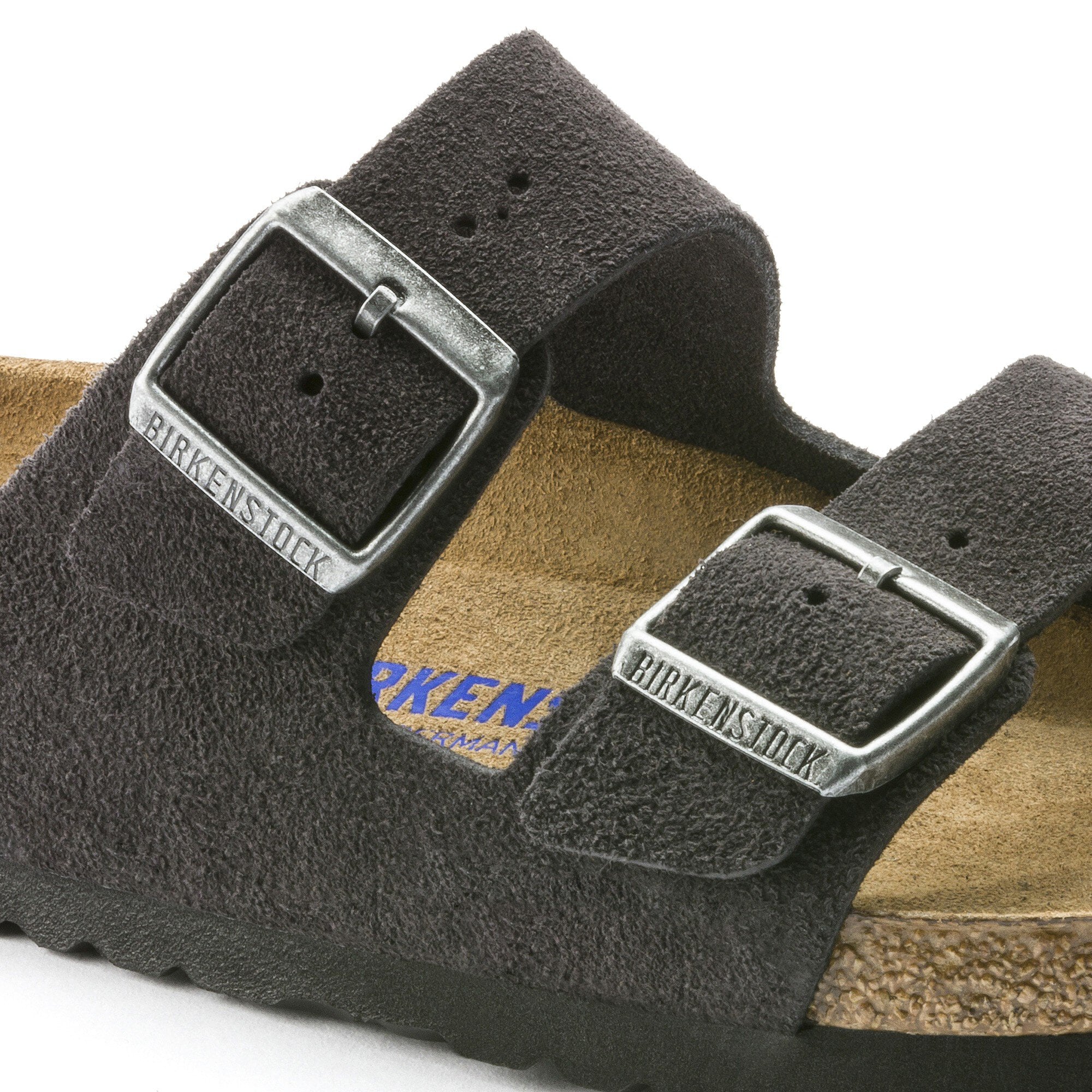 Birkenstock Arizona Soft Footbed - Suede Velvet Grey / 37 / Narrow