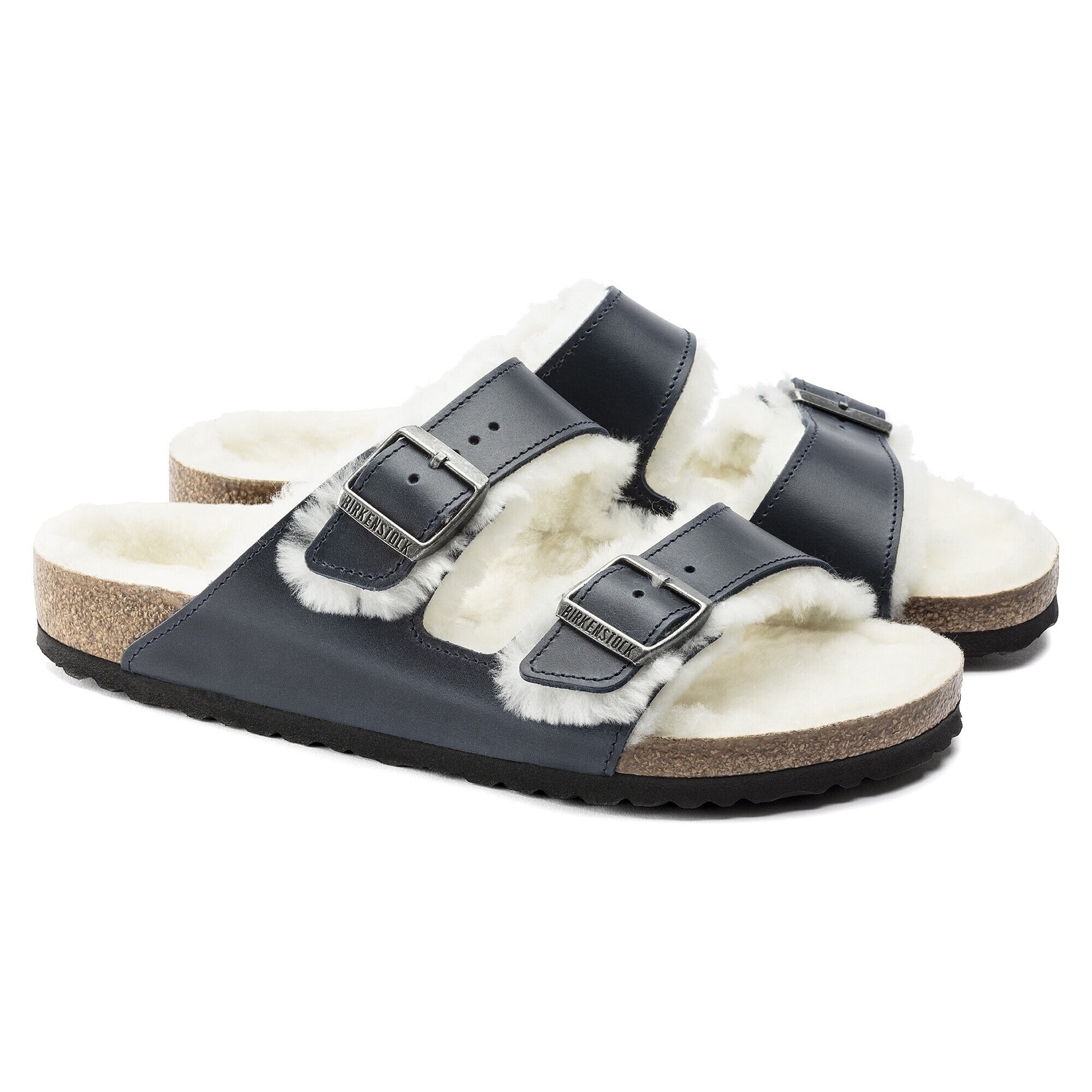 Arizona Shearling Oiled Navy BIRKENSTOCK