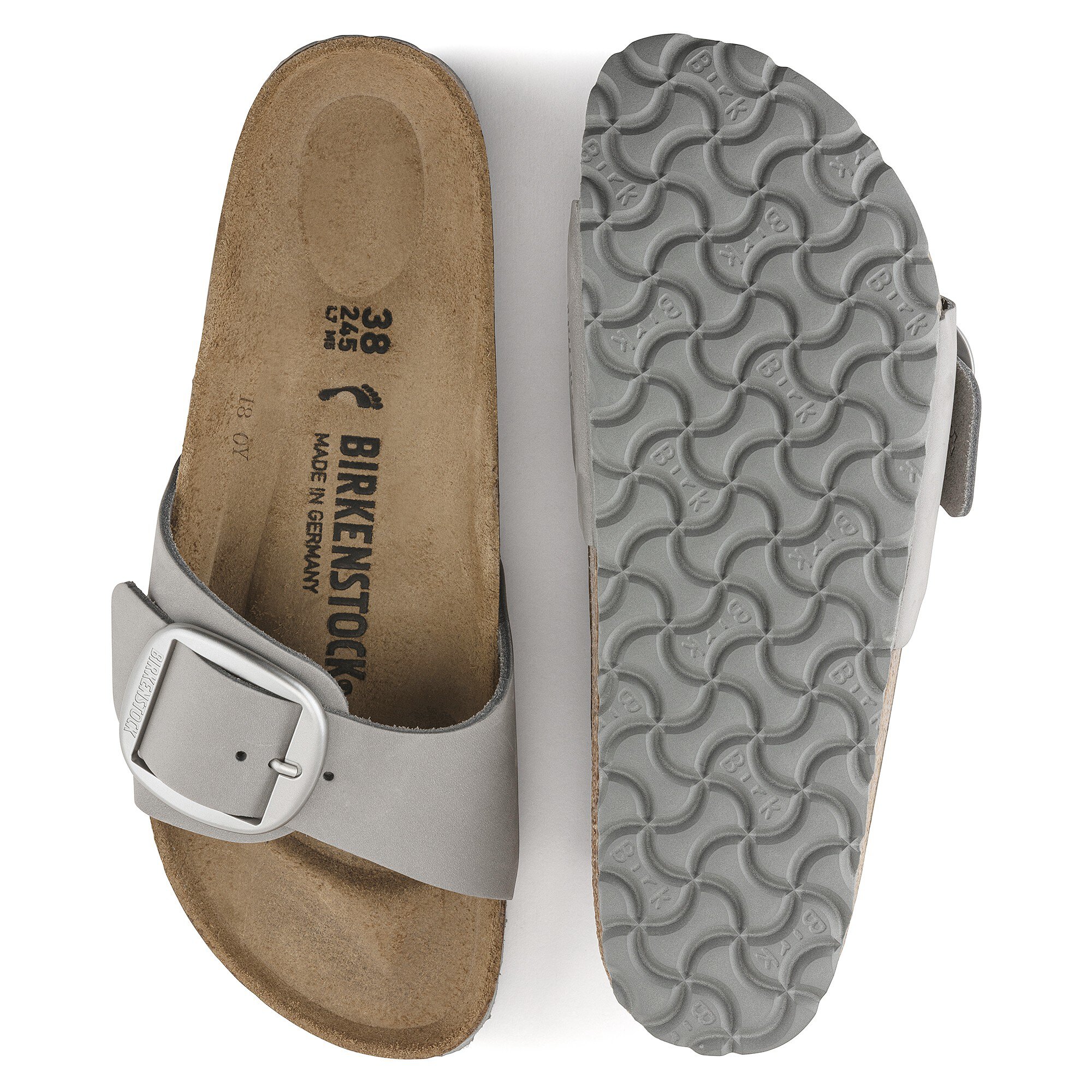 birkenstock madrid big buckle zwart