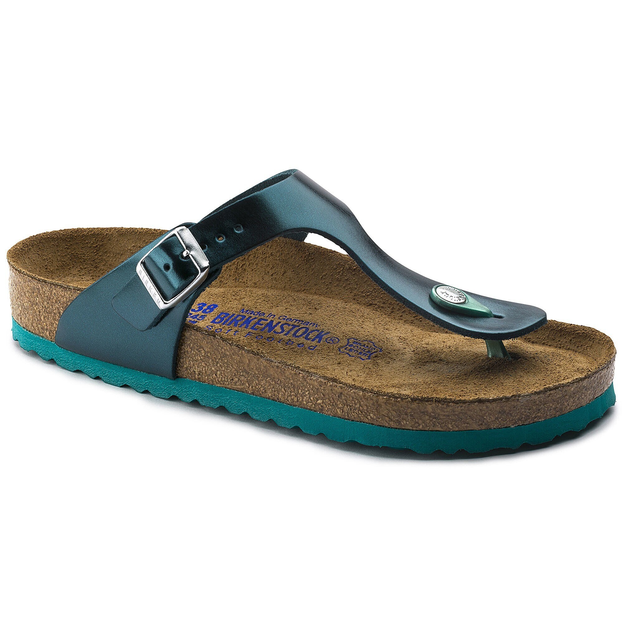 green birkenstock sandals