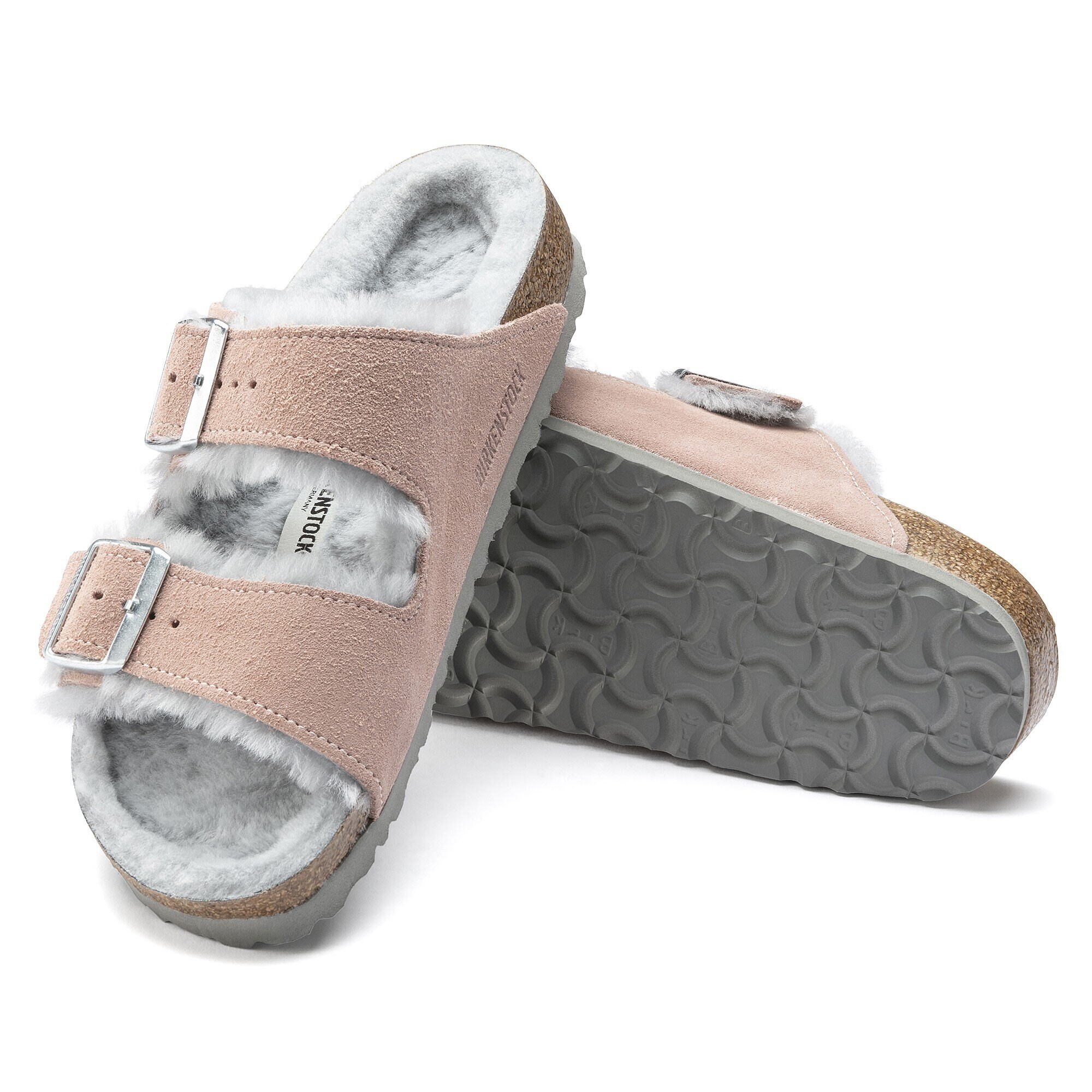 rose suede birkenstocks