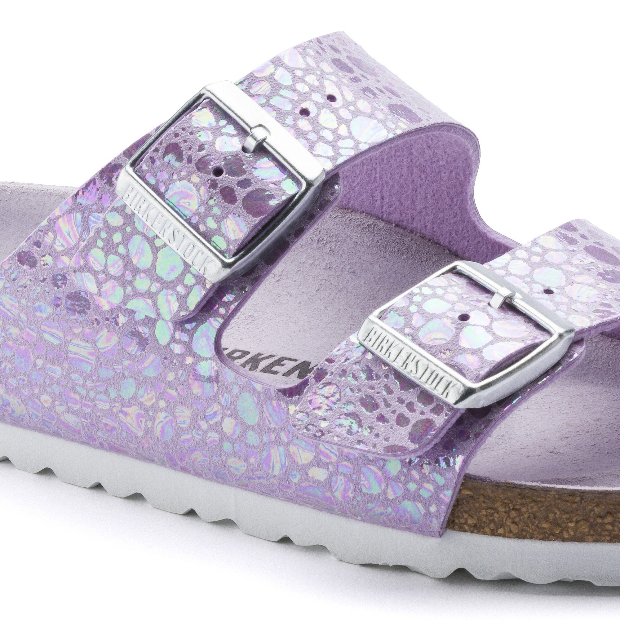 Ingeniører Vend om Forblive Arizona Birko-Flor Metallic Stones Lilac | BIRKENSTOCK