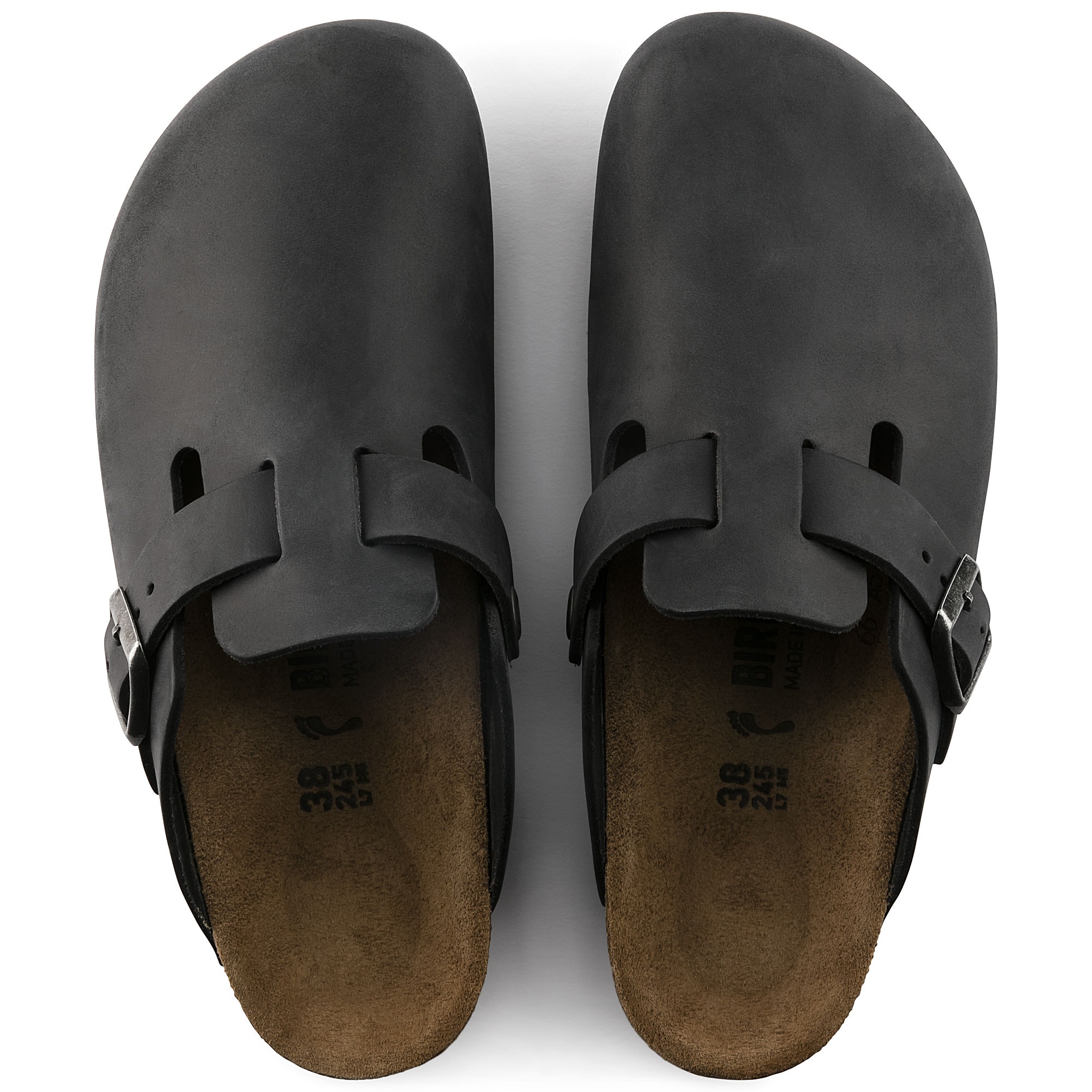 birkenstock boston black oiled leather