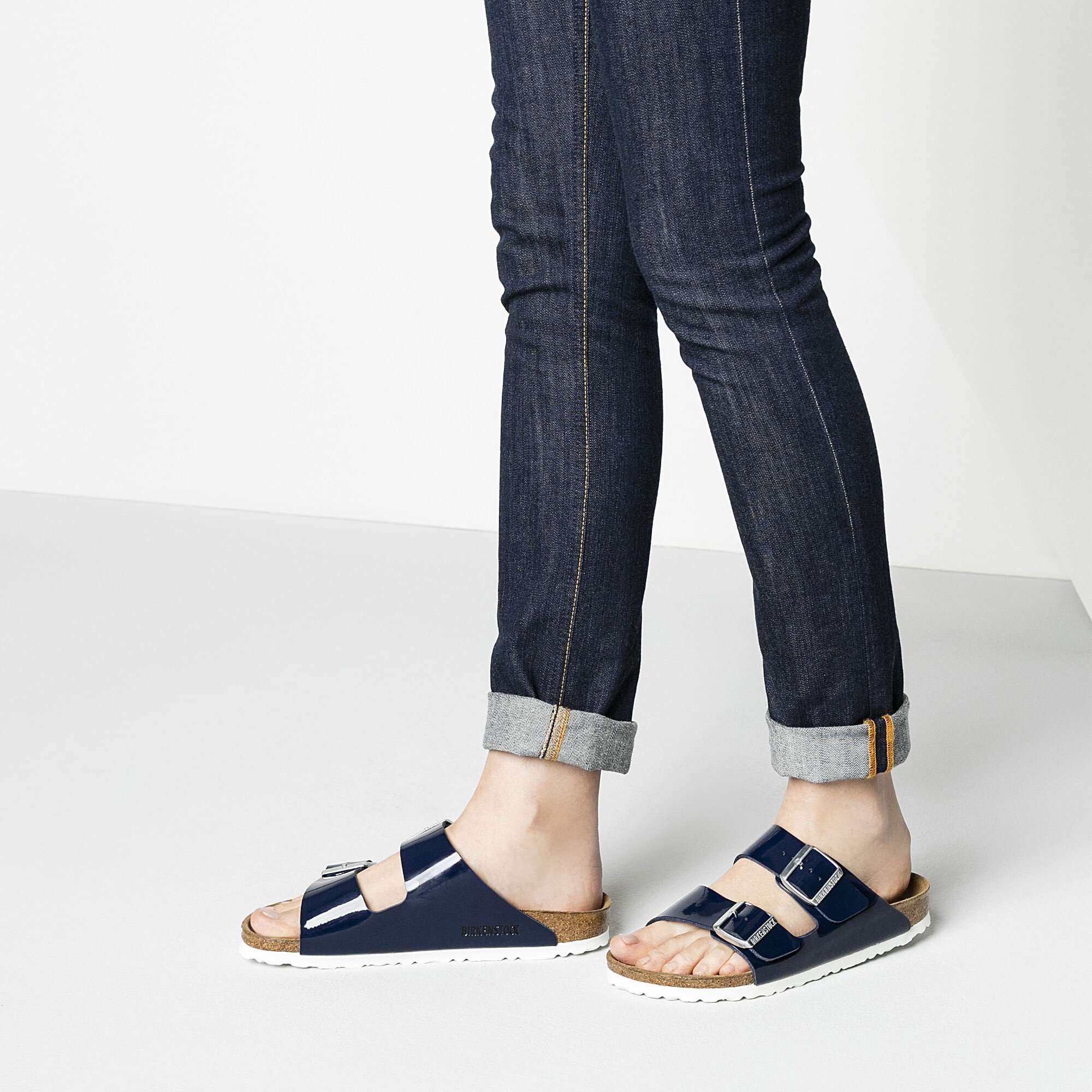 blue patent birkenstocks