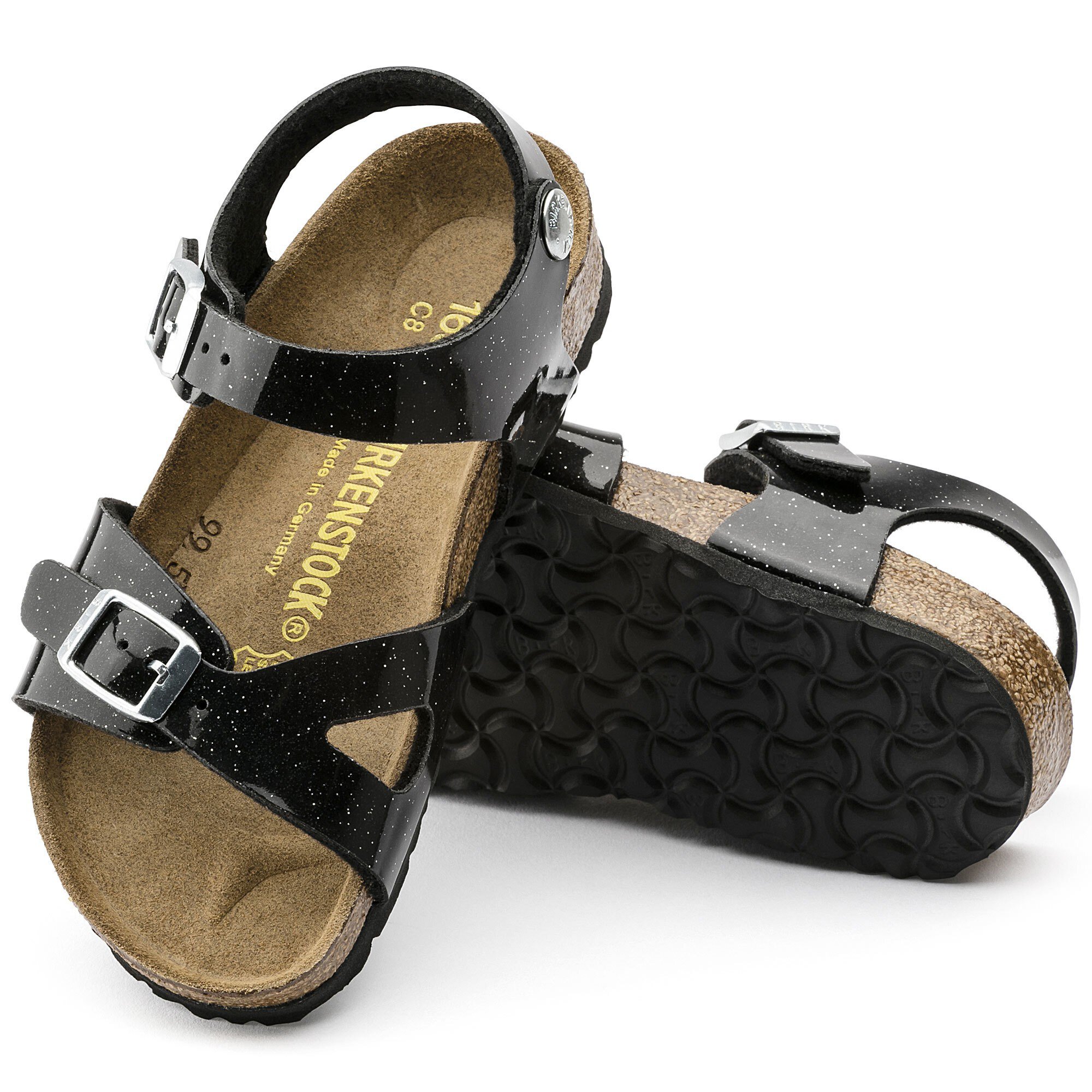 black glitter birkenstocks