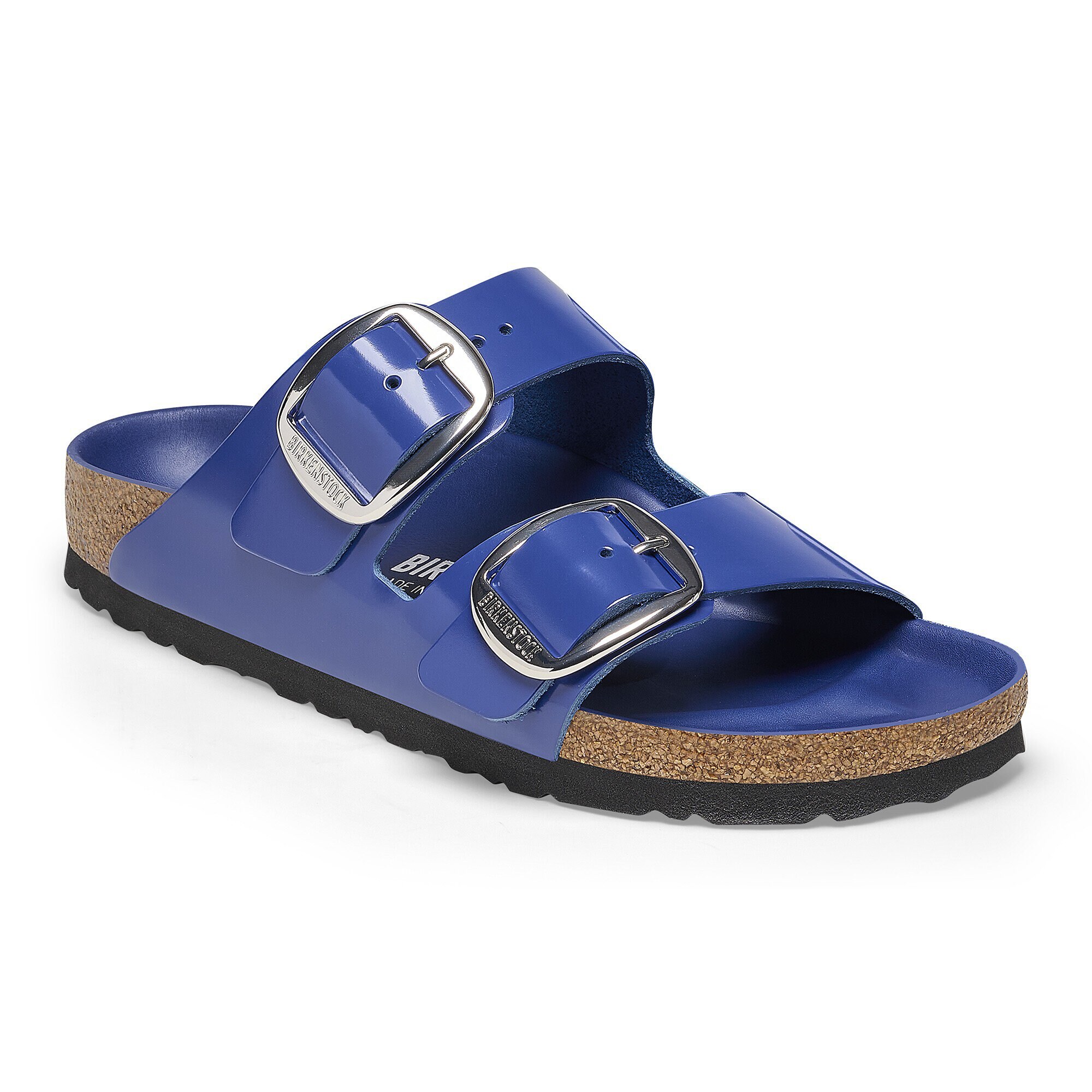 Arizona Big Buckle Natural Leather Patent High-Shine Cobalt