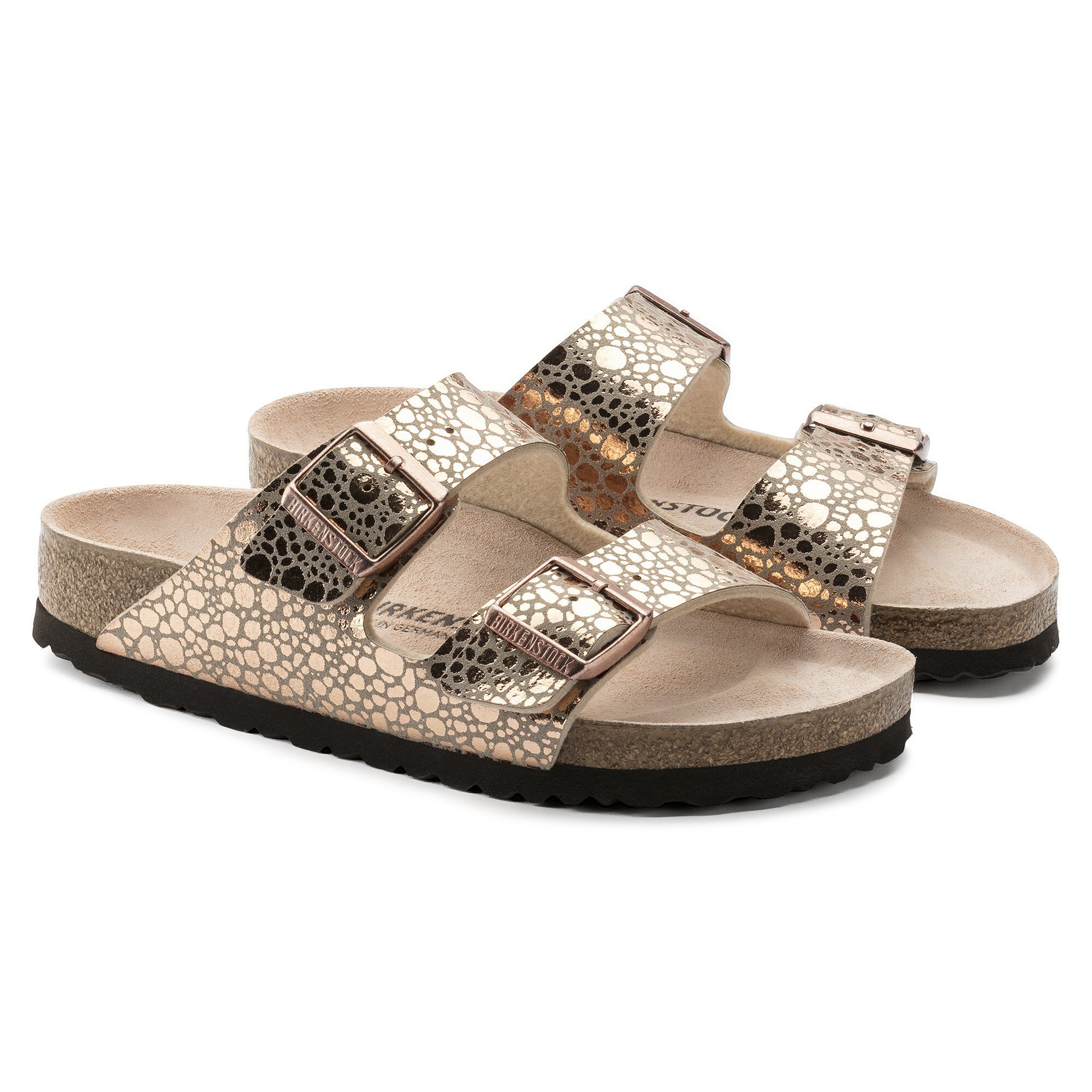 mere og mere fordelagtige aflivning Arizona Birko-Flor Metallic Stones Copper | BIRKENSTOCK