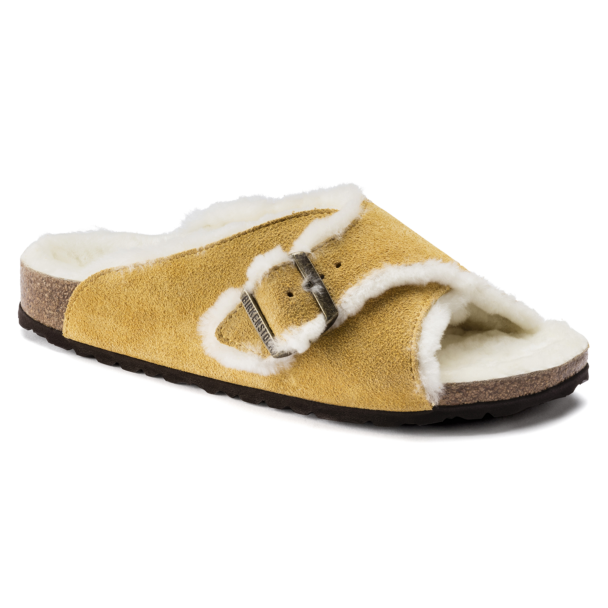 Arosa Shearling Suede Leather Ochre 
