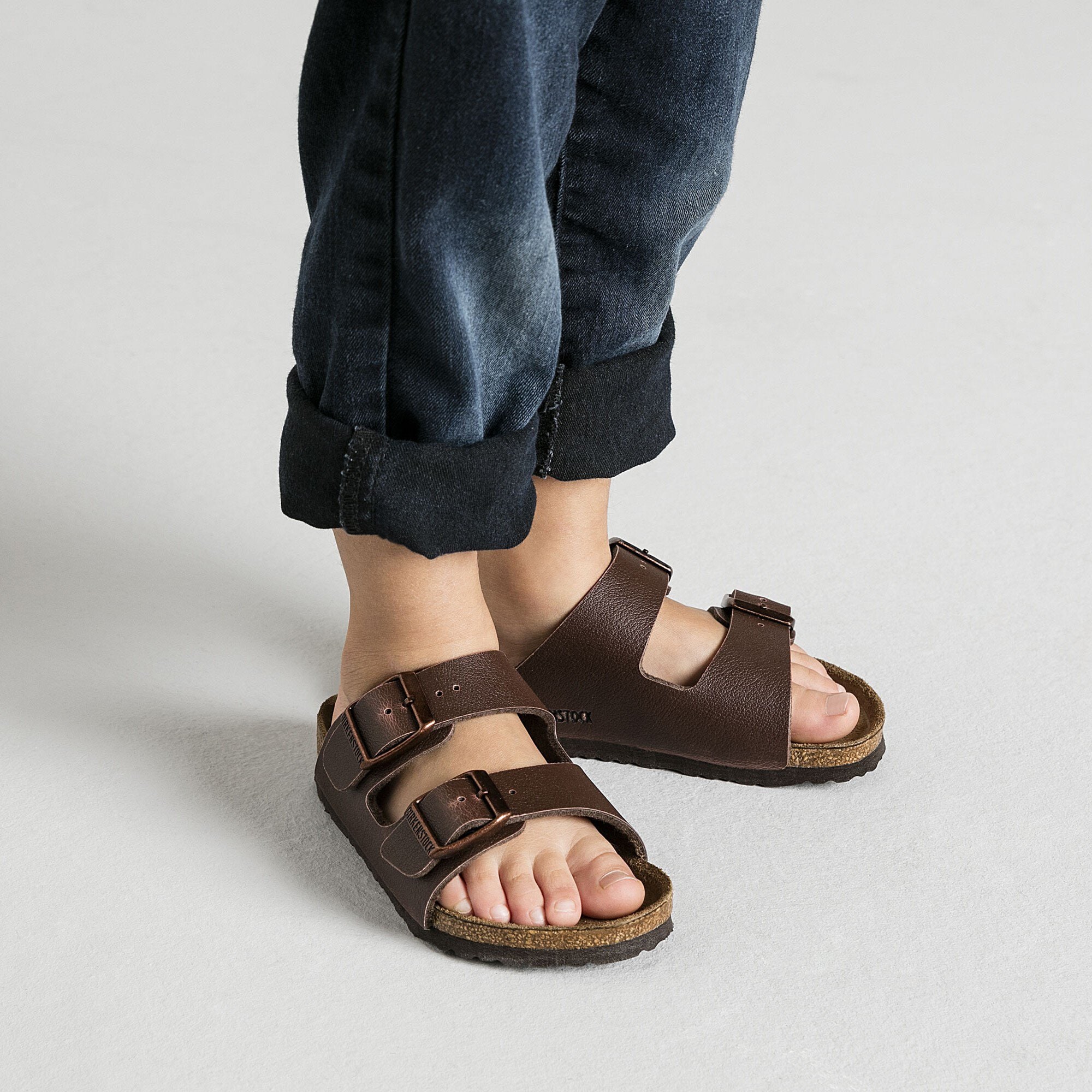 birkenstock arizona soft footbed metallic copper