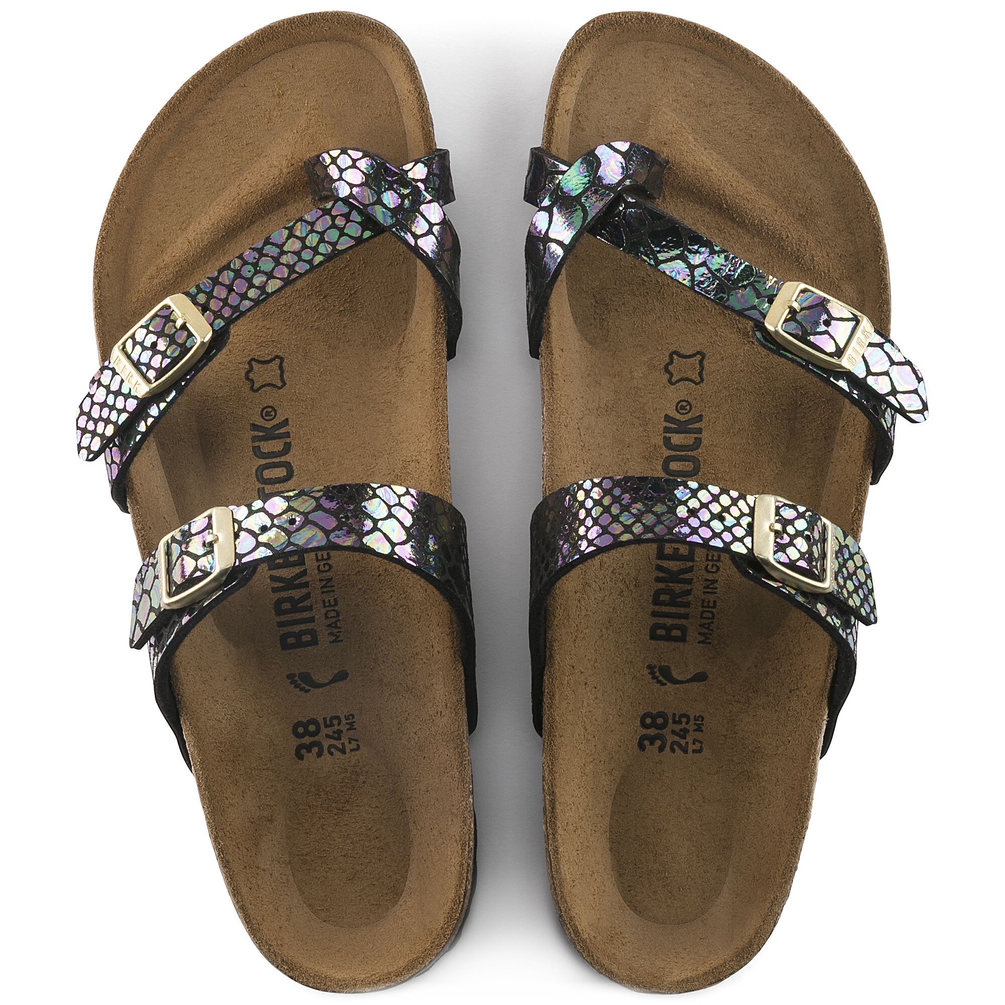 birkenstock metallic snake