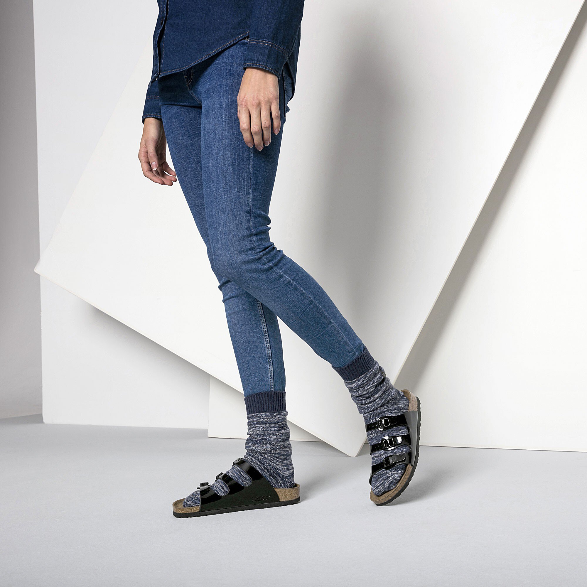 birkenstock florida black patent