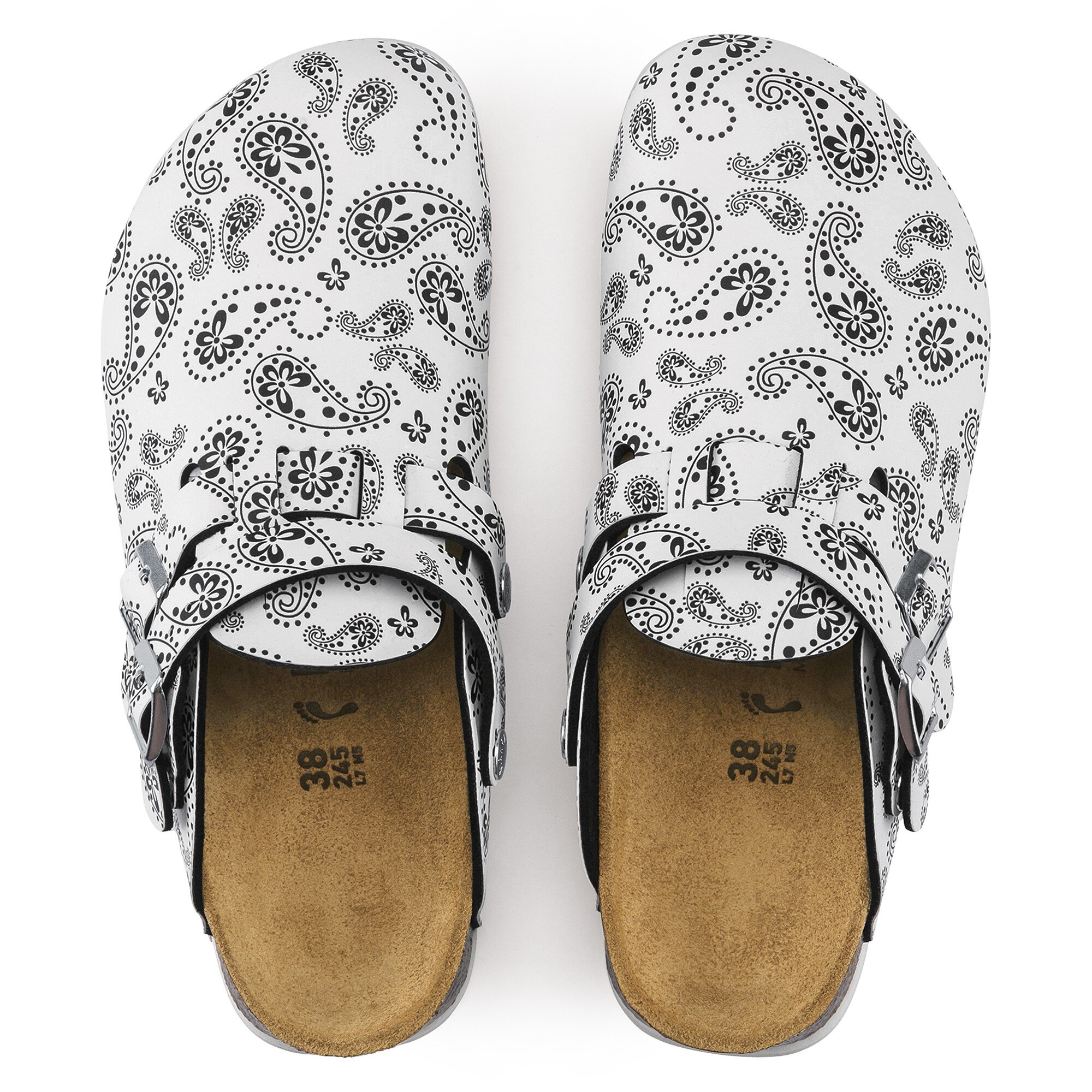 Kay SL Birko Flor Paisley Black White BIRKENSTOCK