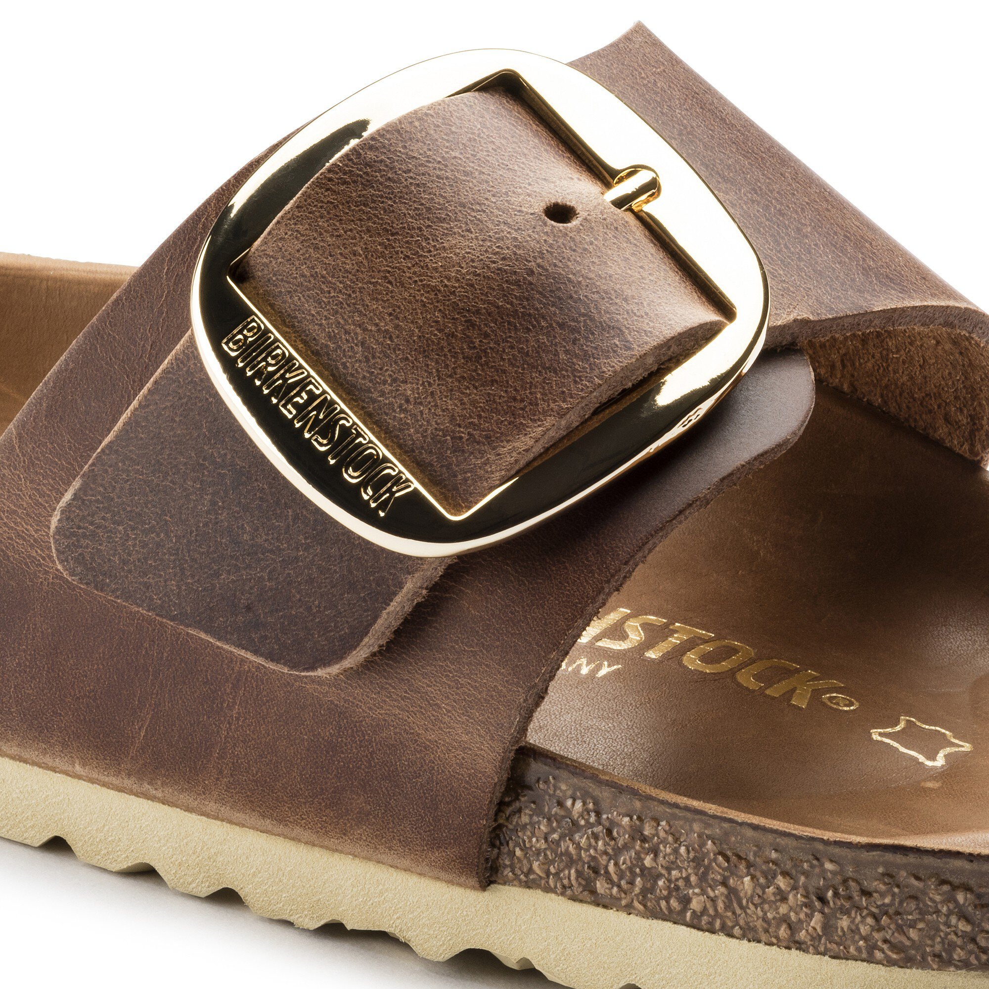 birkenstock miramar big buckle cognac