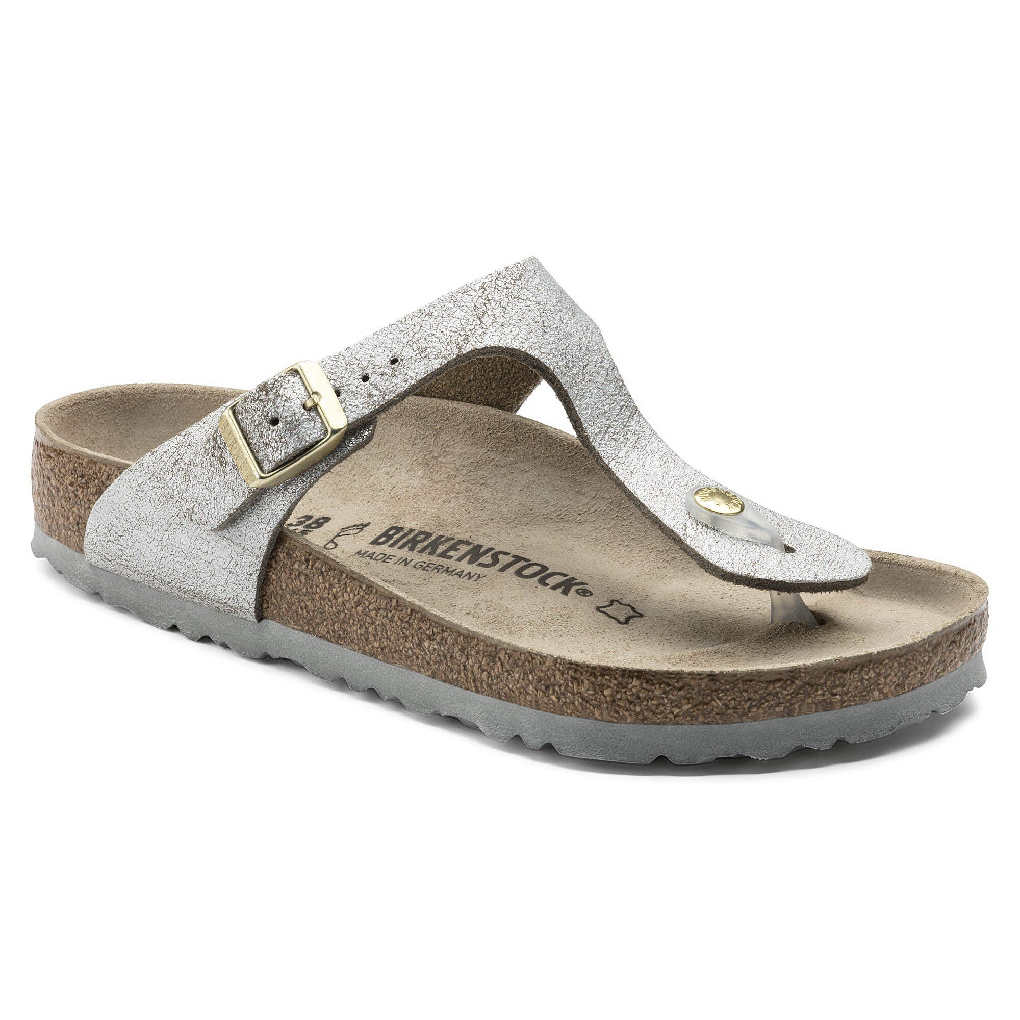 birkenstock washed metallic pink