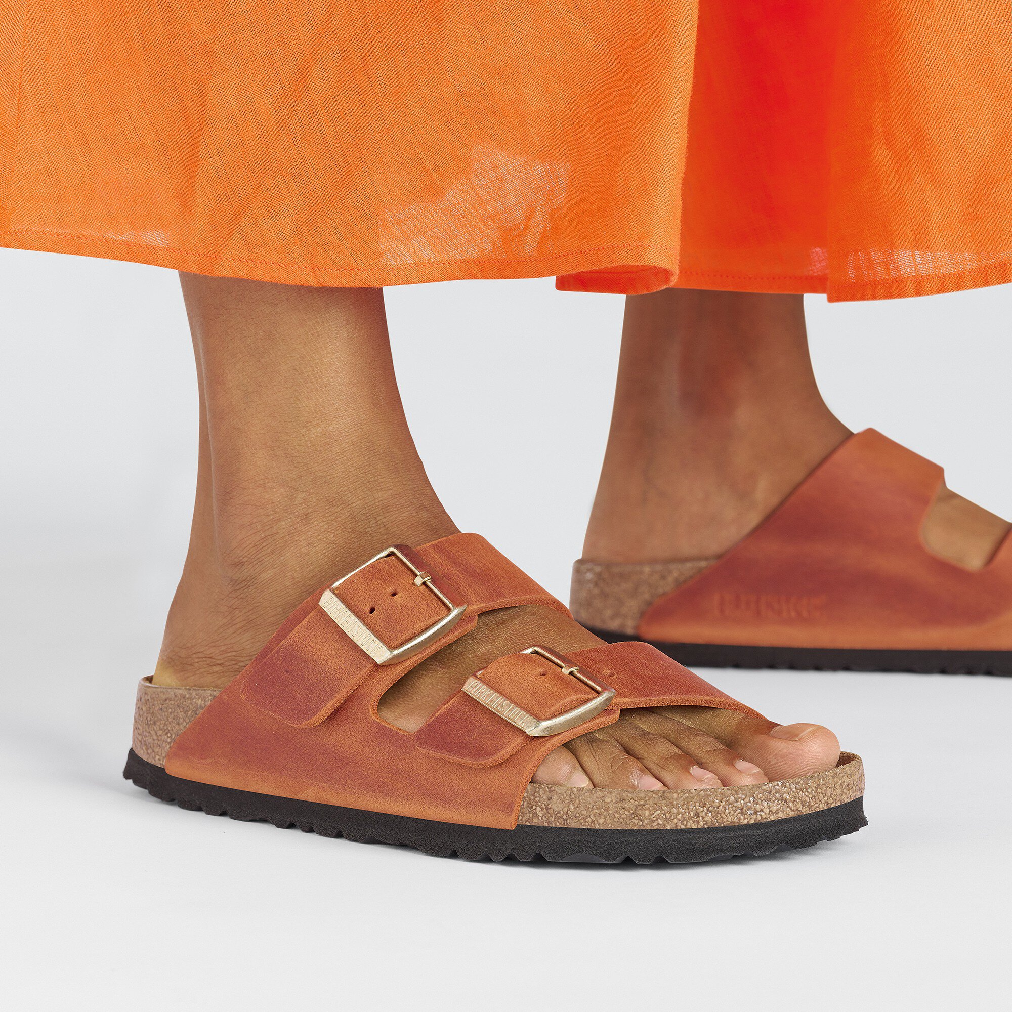 Arizona Soft Footbed Oiled Leather Burnt Orange BIRKENSTOCK