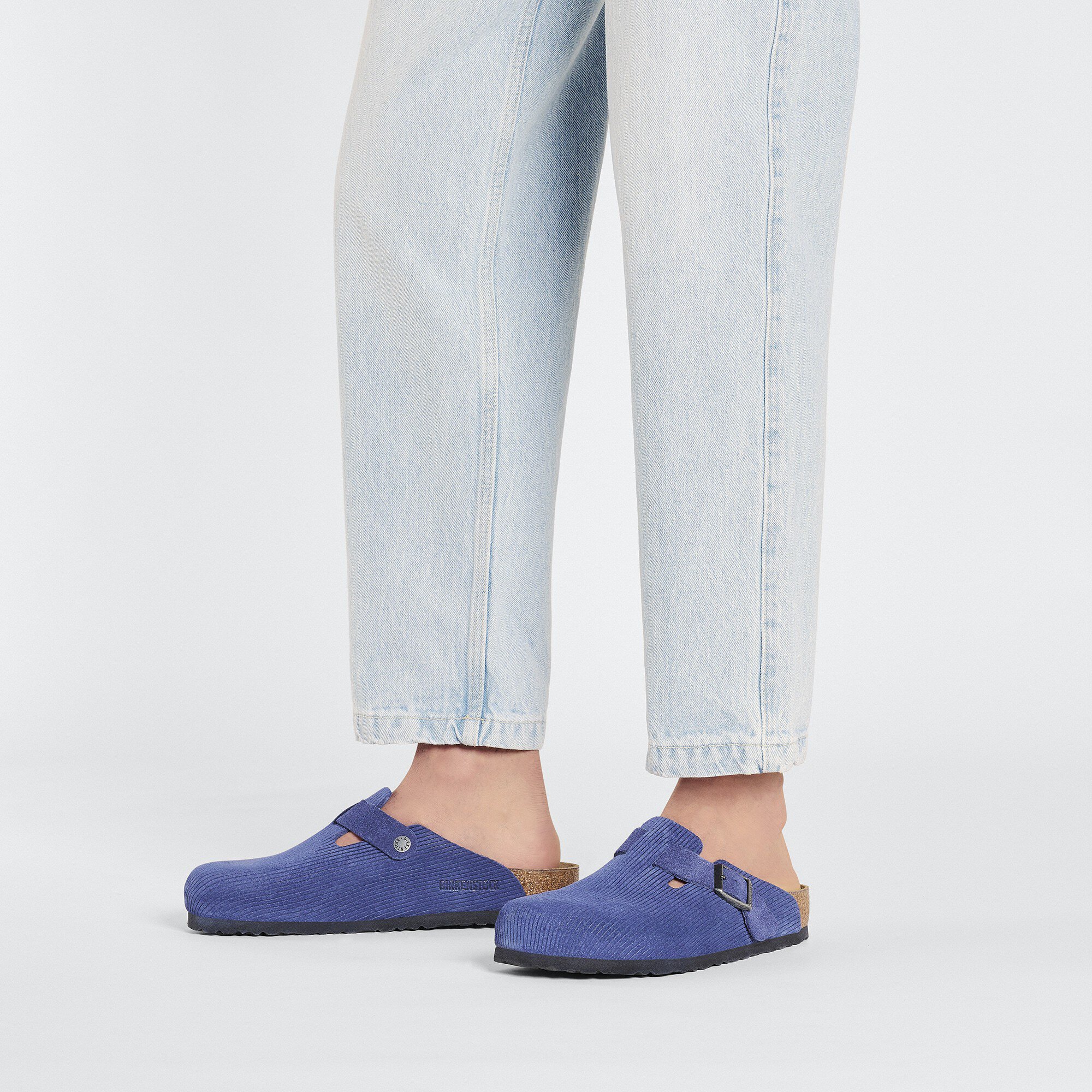 Boston Suede Embossed Corduroy Indigo | BIRKENSTOCK