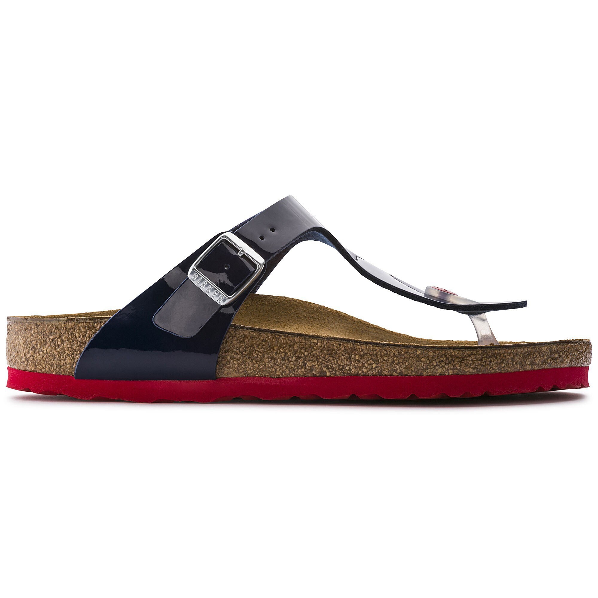 Navy discount patent birkenstocks