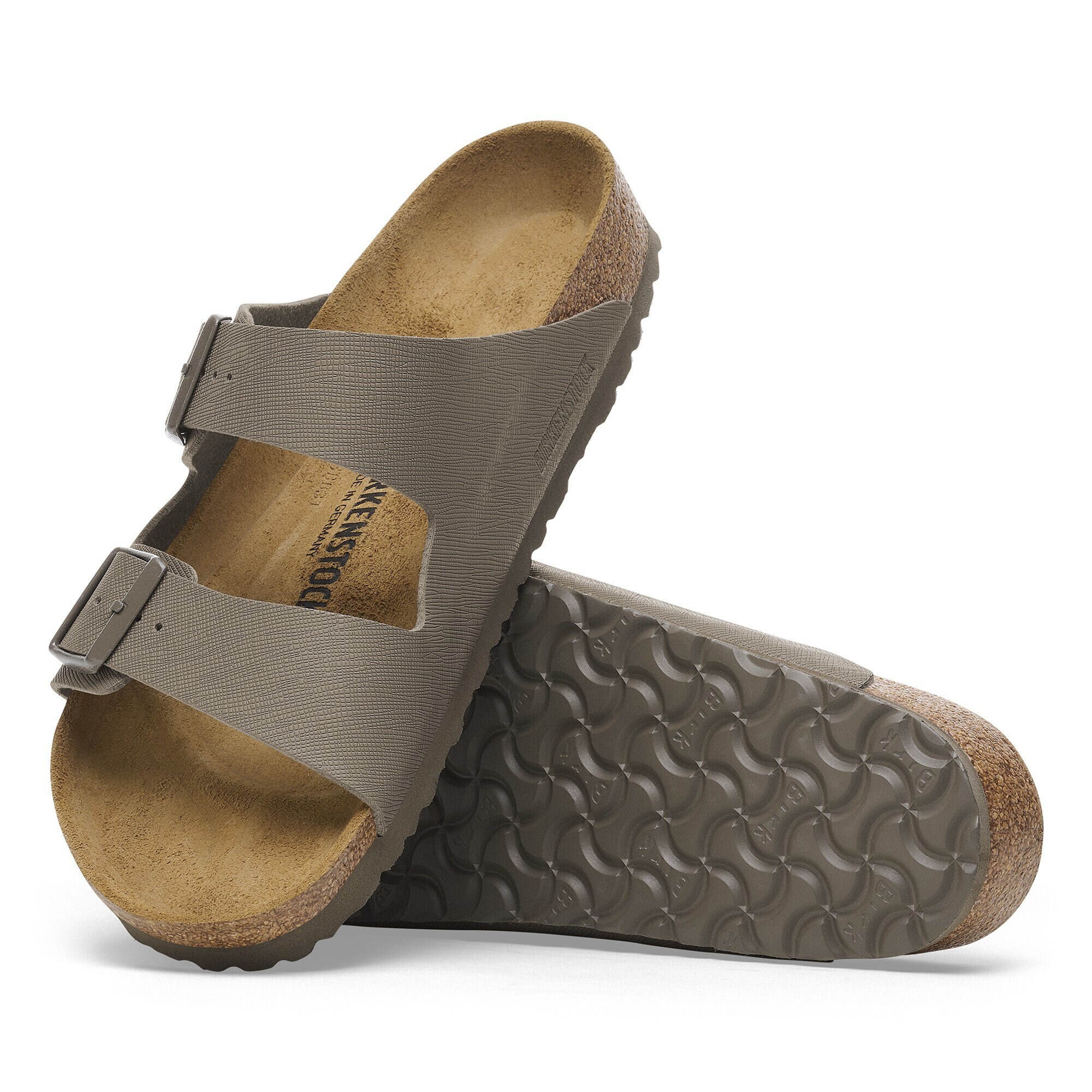 Arizona Birko-Flor Saffiano Concrete Gray | BIRKENSTOCK