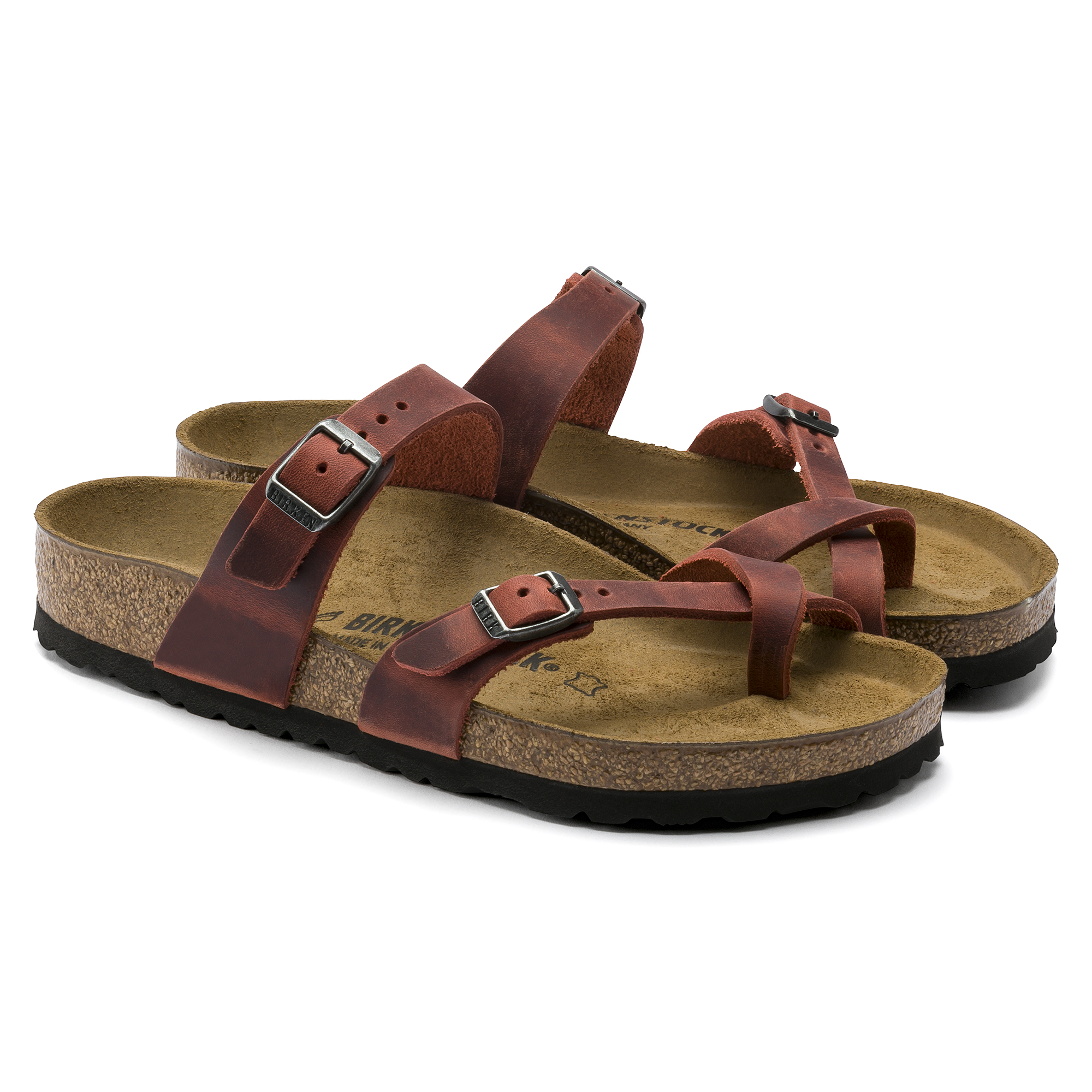 red mayari birkenstock sandals