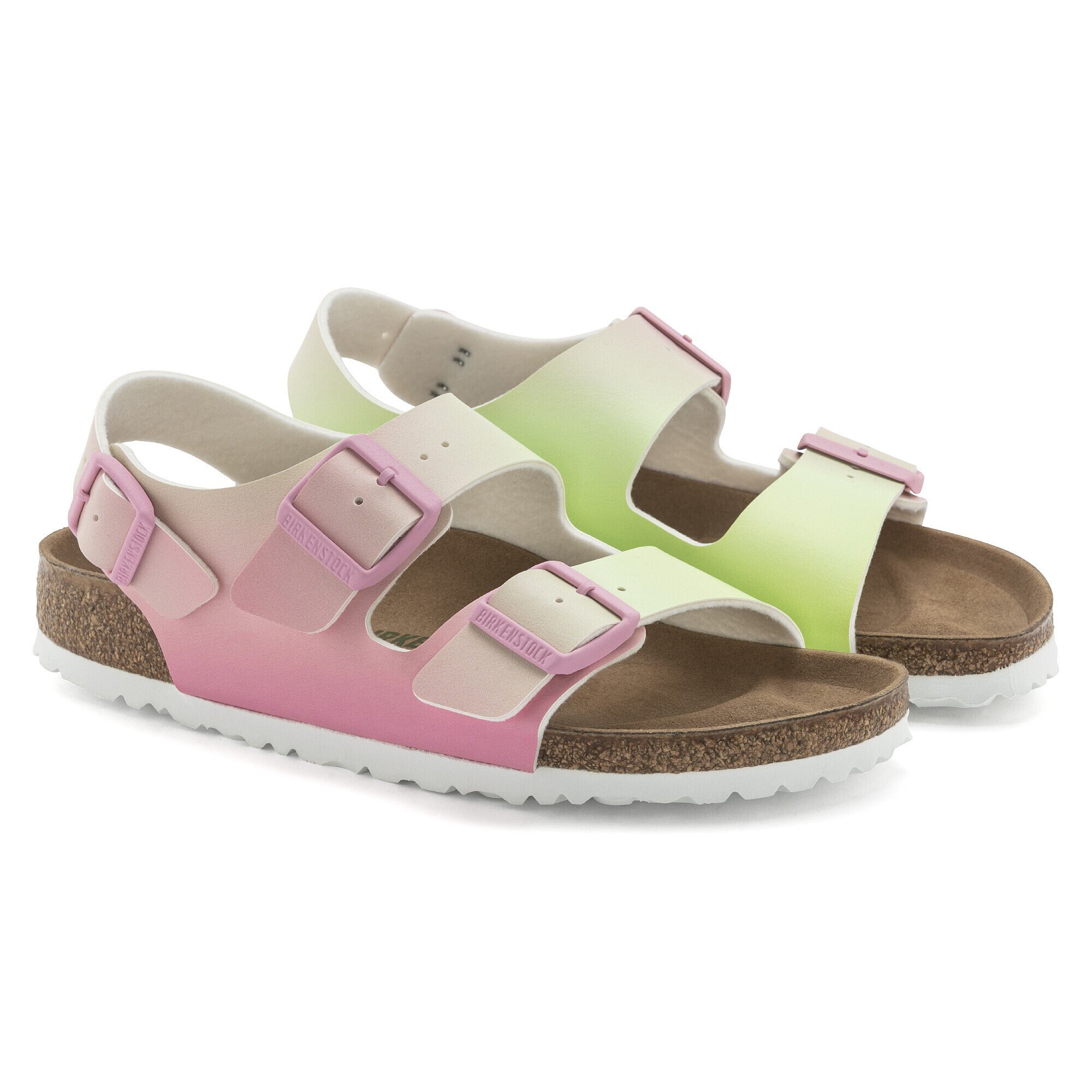 Milano Vegan Birko Flor Candy Pink Faded Lime BIRKENSTOCK