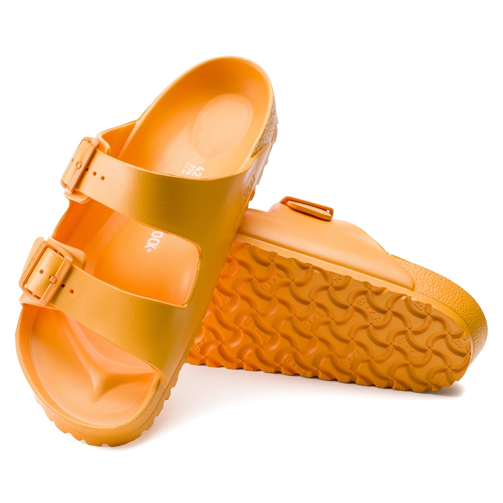Bright orange birkenstocks sale