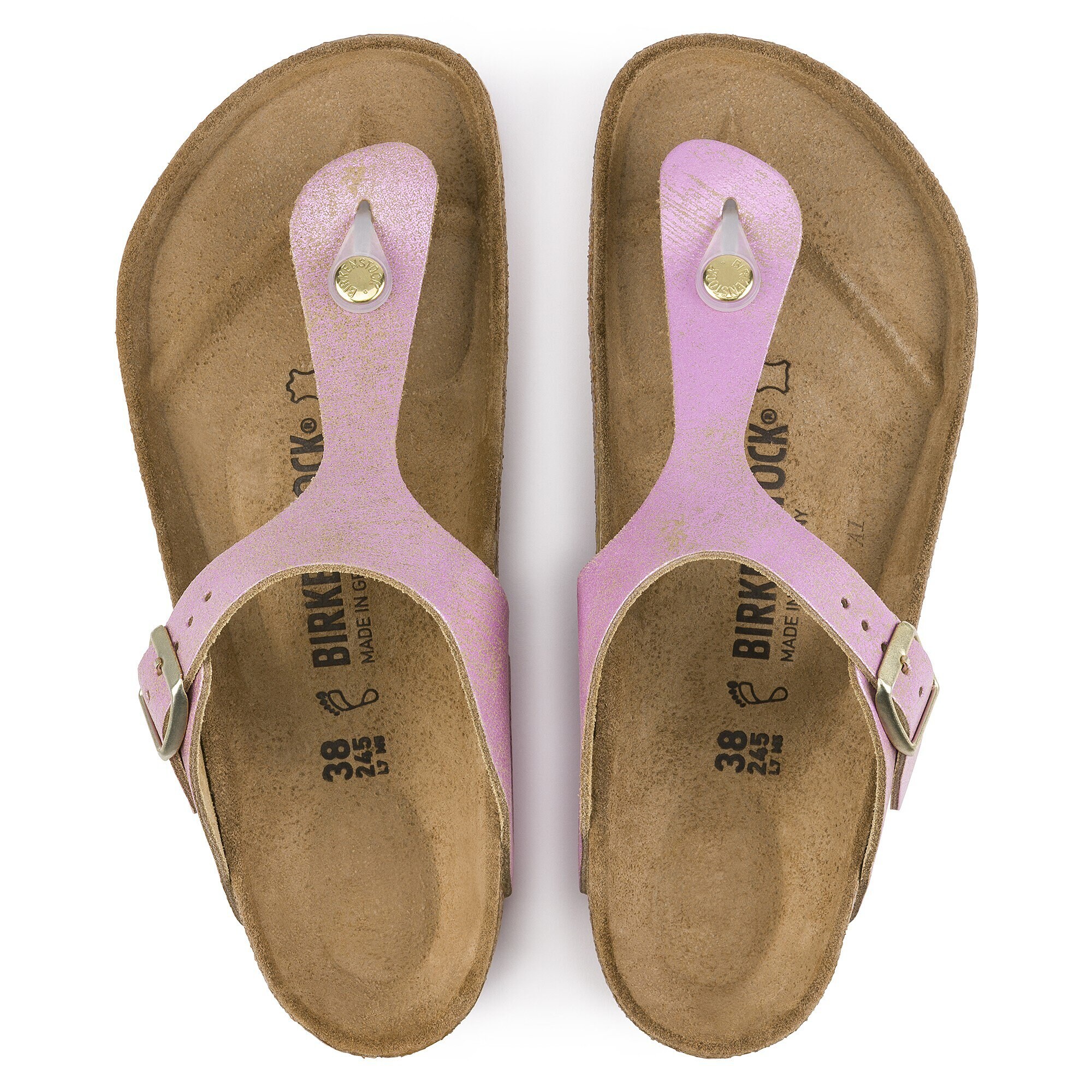 gizeh suede leather vintage metallic rose copper